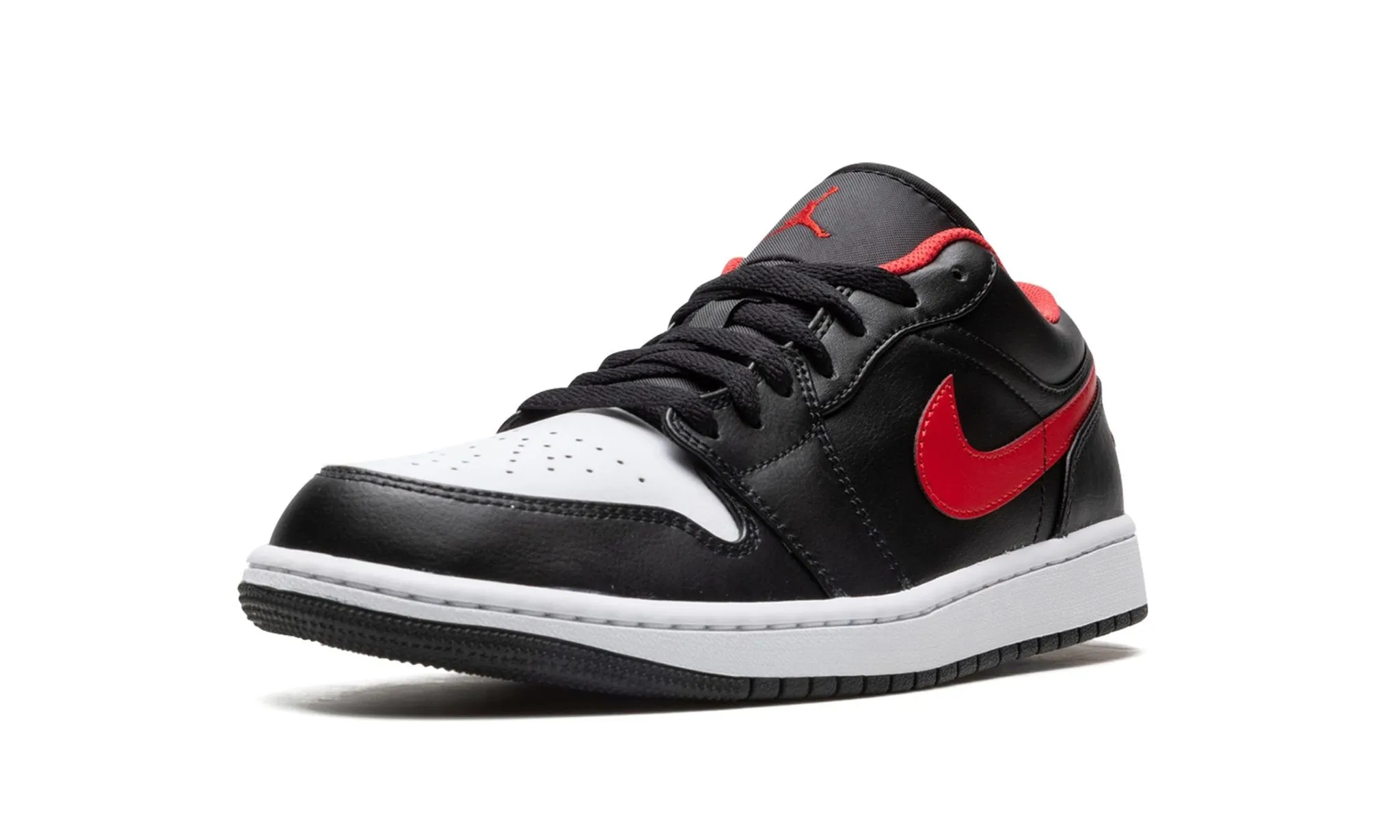 Island Vibe Stable base Air Jordan 1 Low BlackFireRedWhite / White Toe