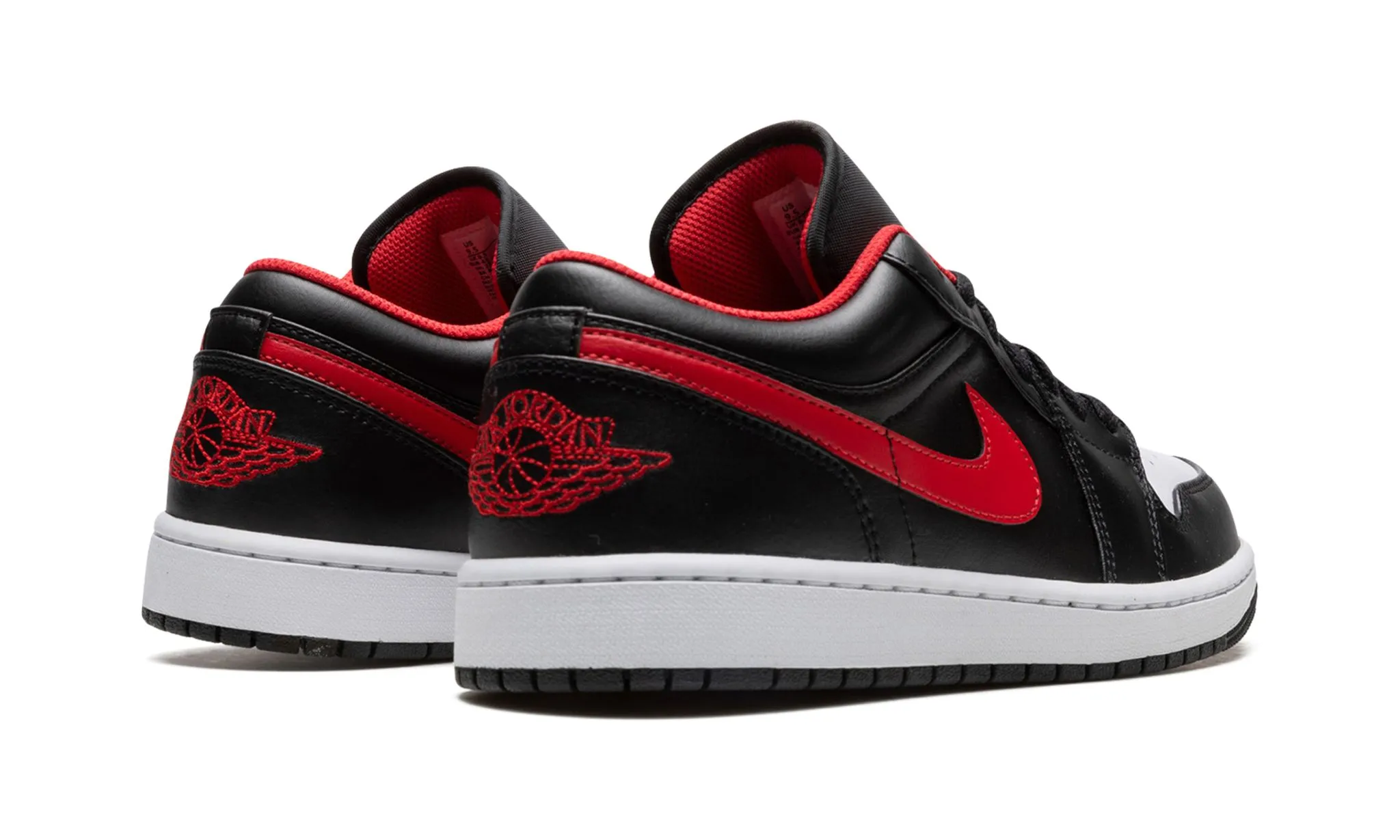 Air Jordan 1 Low BlackFireRedWhite / White Toe Easy Flow