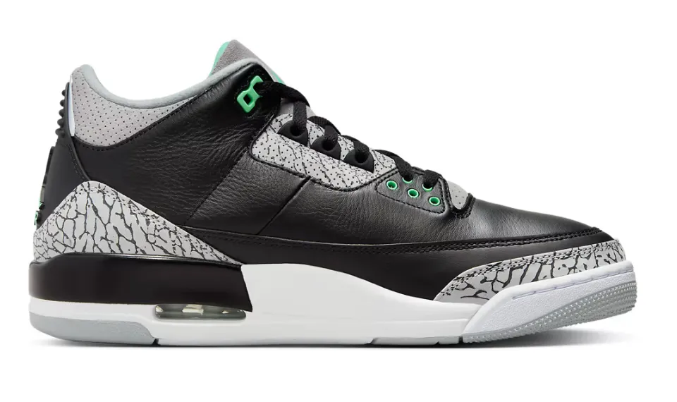 JORDAN 3 RETRO GREEN GLOW Casual Comfort