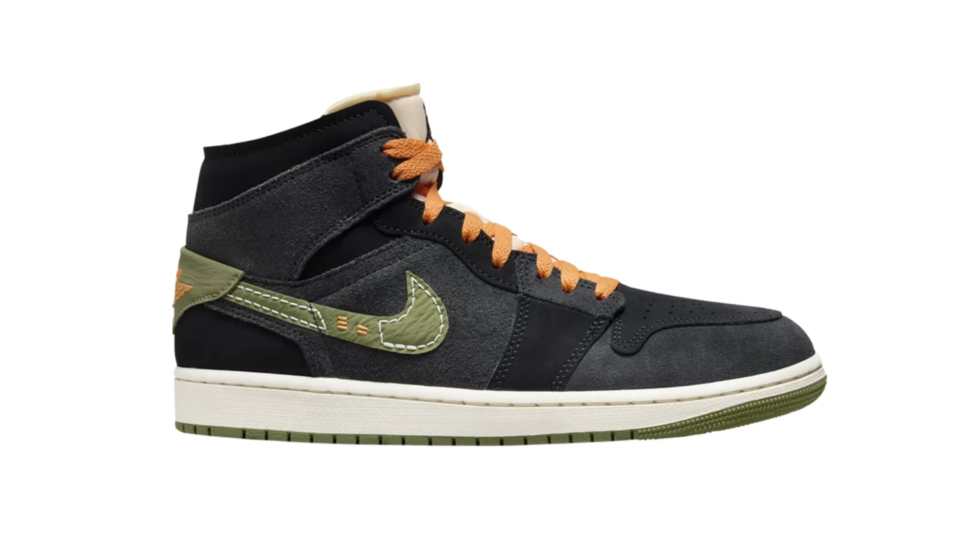 JORDAN 1 MID SE CRAFT ANTHRACITE LIGHT OLIVE Slip Off