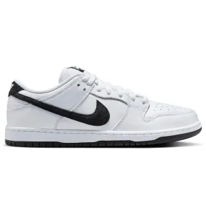 Round Toe Nike SB - Dunk Low Pro Shoes White/Black