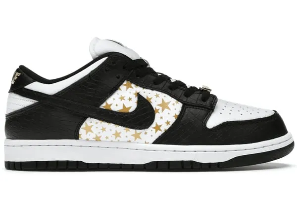 Outdoor Lifestyle Comfortable Footbed Nike SB Dunk Low Supreme Stars Black (2021)