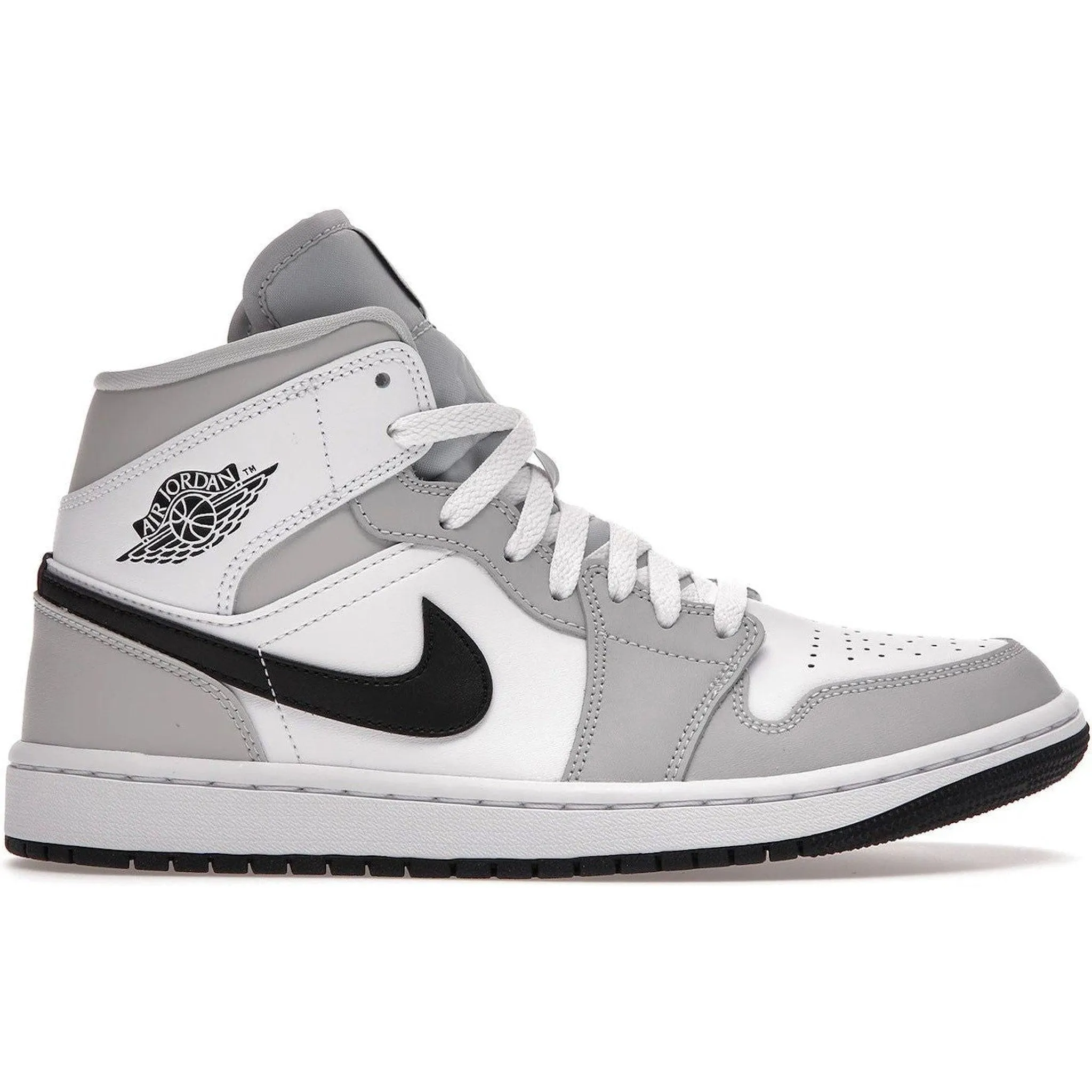 Jordan 1 Mid Light Smoke Grey (Women's) Bold Detail Fresh Style