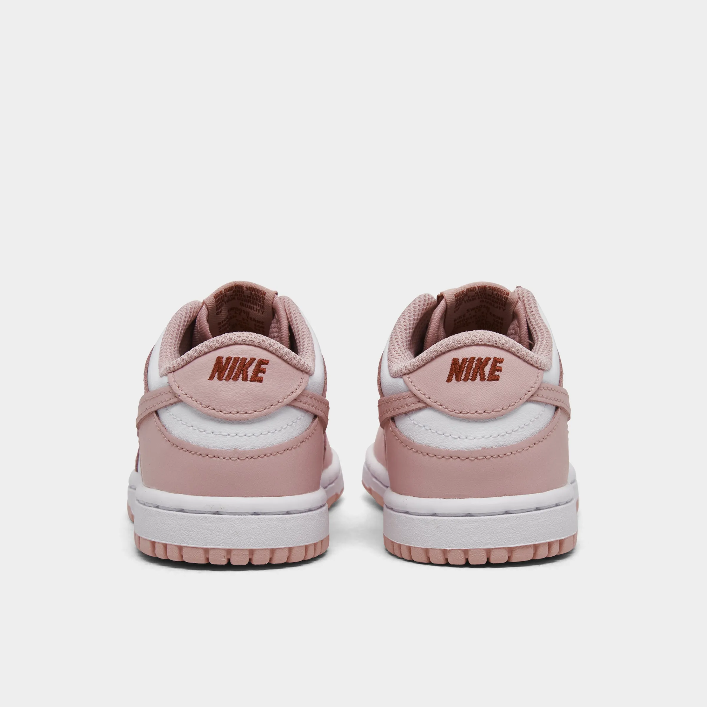 Grip Power No Lace Nike Dunk Low TD White / Pink Glaze - Pomegranate