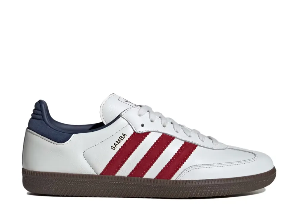 Adidas Samba OG Team Victory Red Night Indigo On Foot