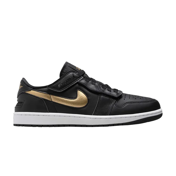 Air Jordan 1 Low FlyEase 'Black Metallic Gold' Rapid pace