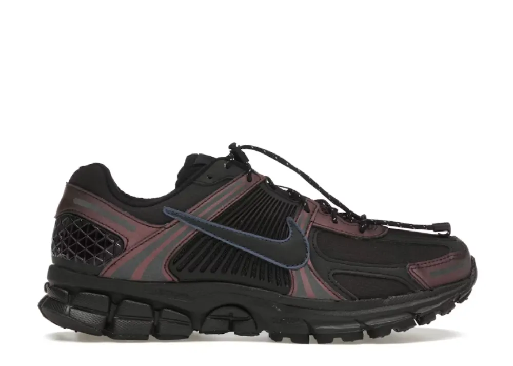 Glossy - finish Biodegradable Nike Zoom Vomero 5 Burgundy Crush Midnight Navy