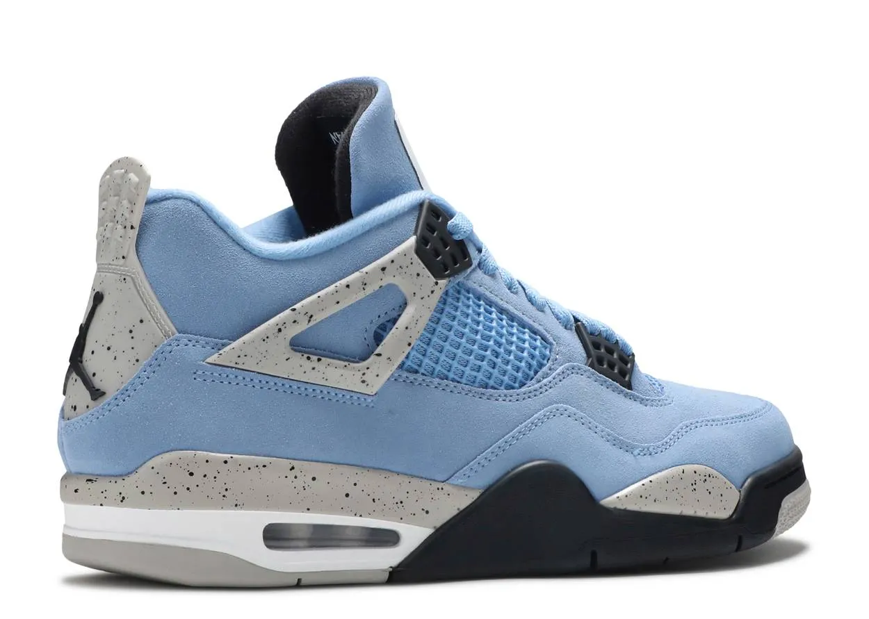 Air Jordan 4 Retro University Blue Outdoor Step Logo Bold