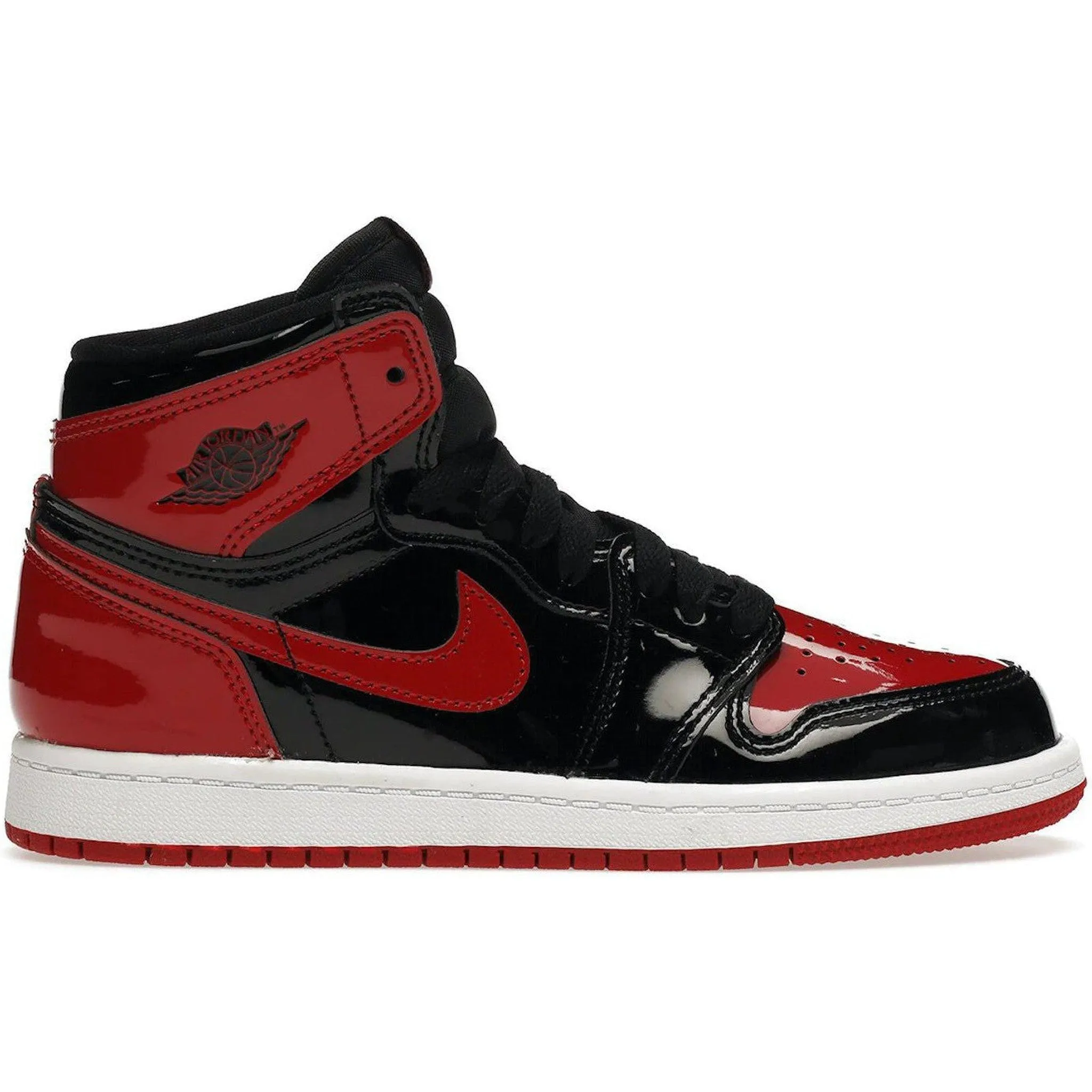 Sidewalk Walk mesh material Jordan 1 Retro High OG Patent Bred (PS)