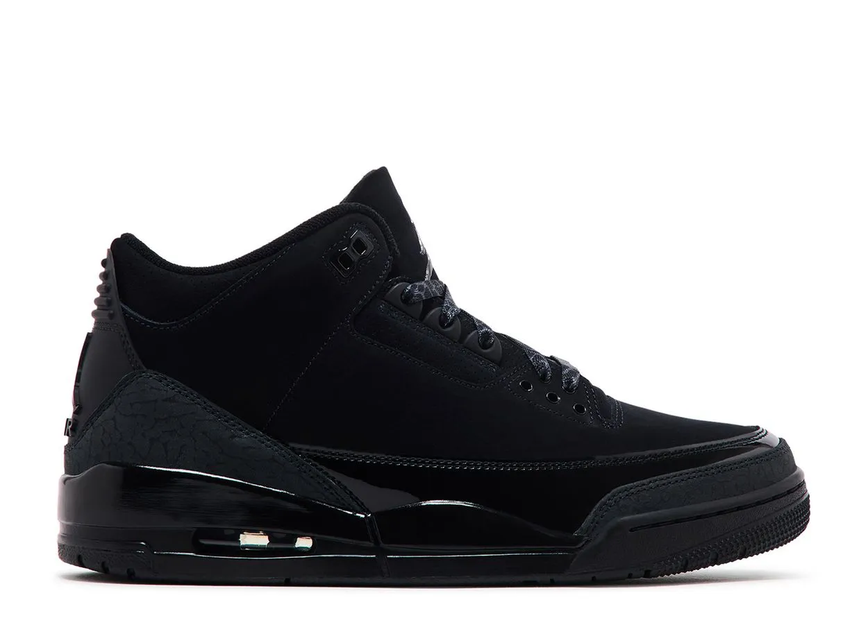 Mono Mood Buckle Design Air Jordan 3 Retro Black Cat