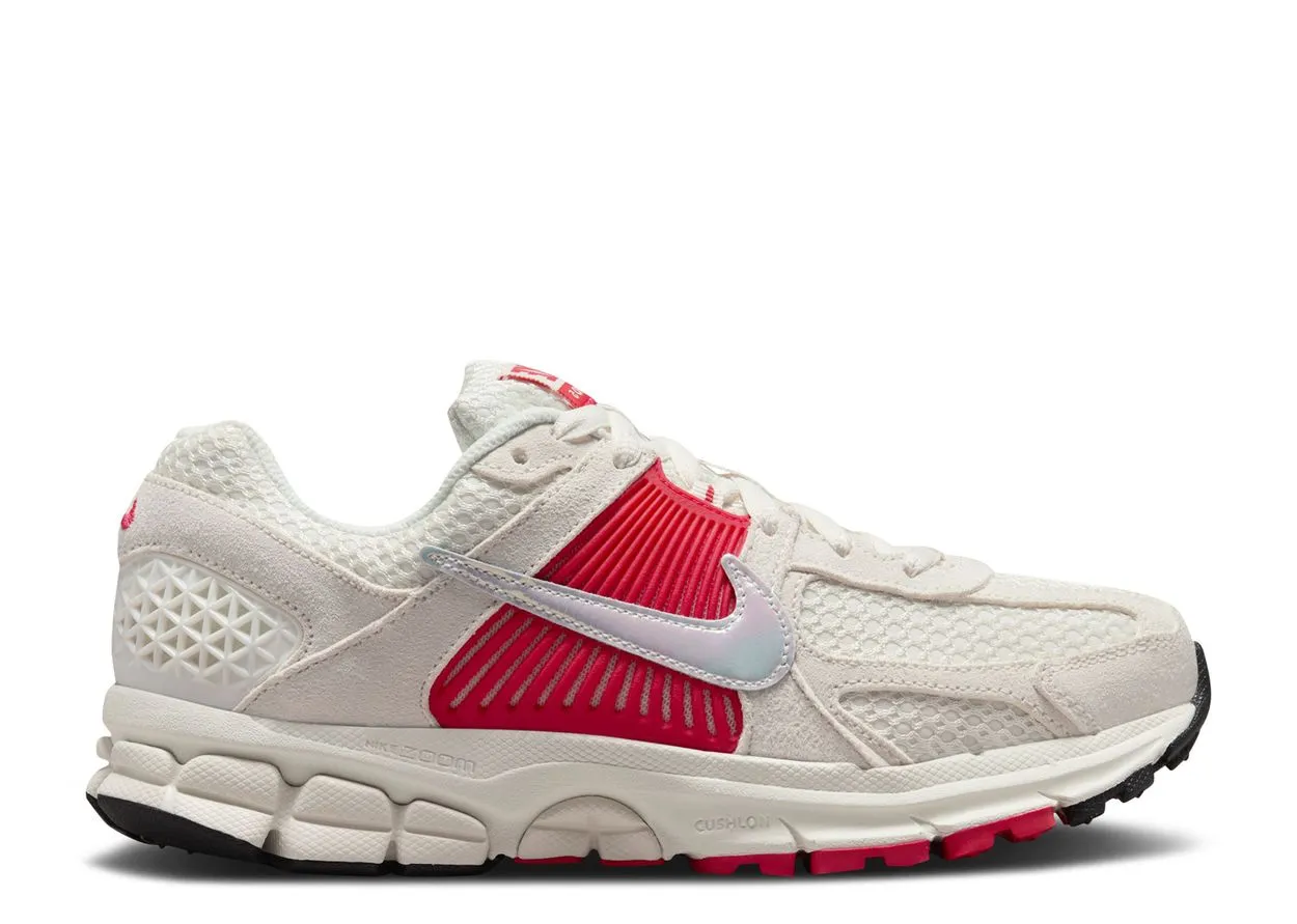 Nike Zoom Vomero 5 Siren Red running in a school yard shoes Aerobic exercise