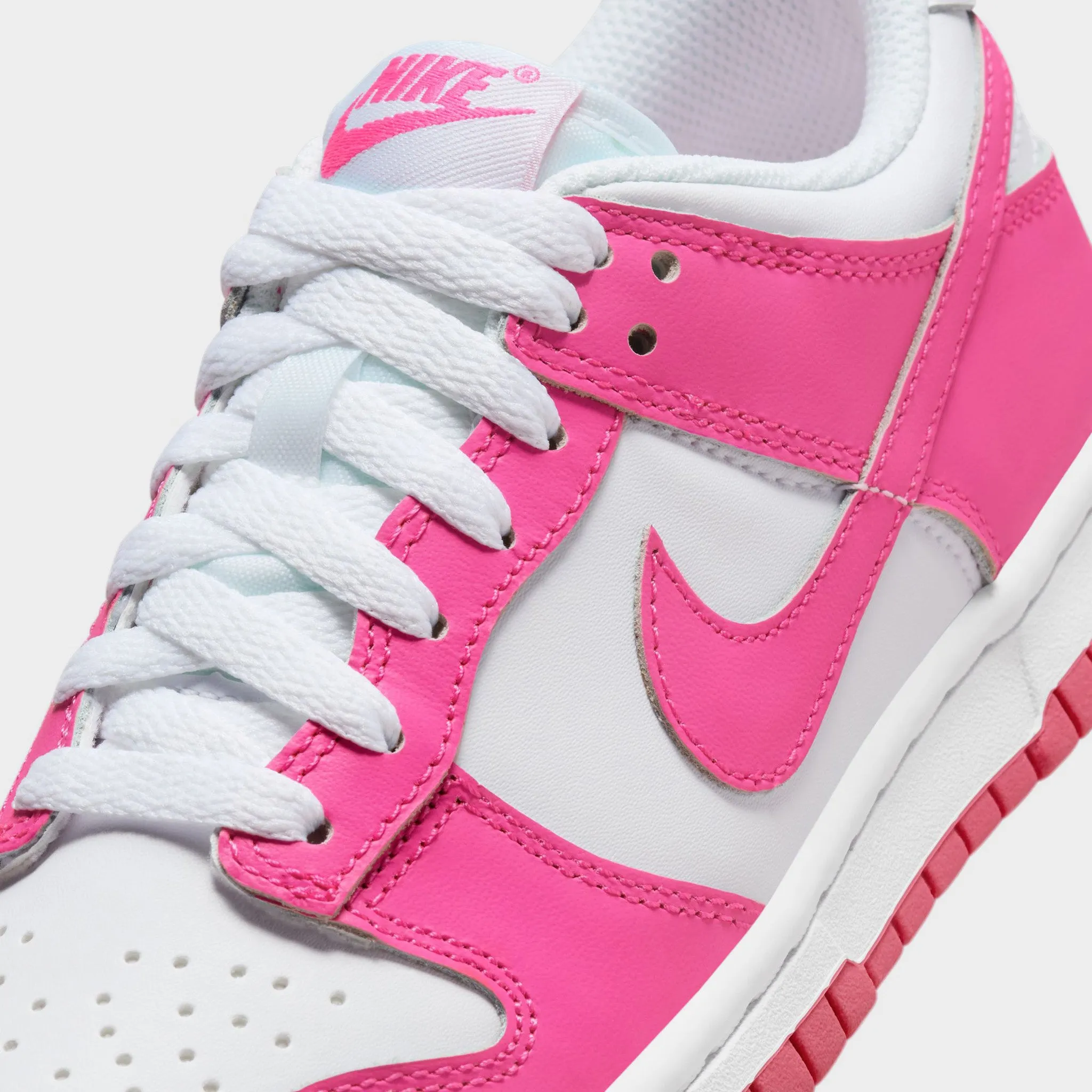 Nike Dunk Low GS White / Laser Fuchsia Breath Panel