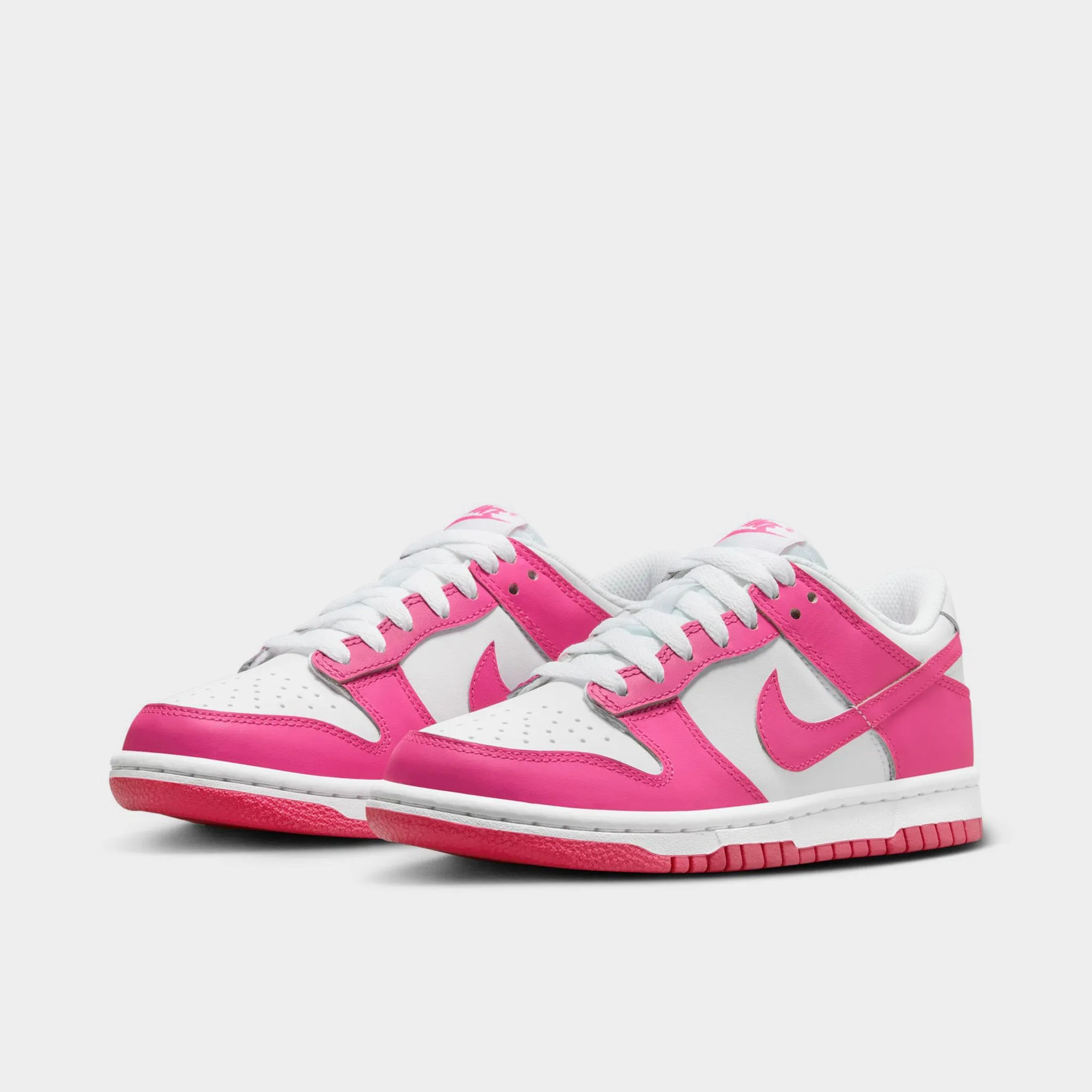 Comfortable Footbed espadrilles Nike Dunk Low GS White / Laser Fuchsia