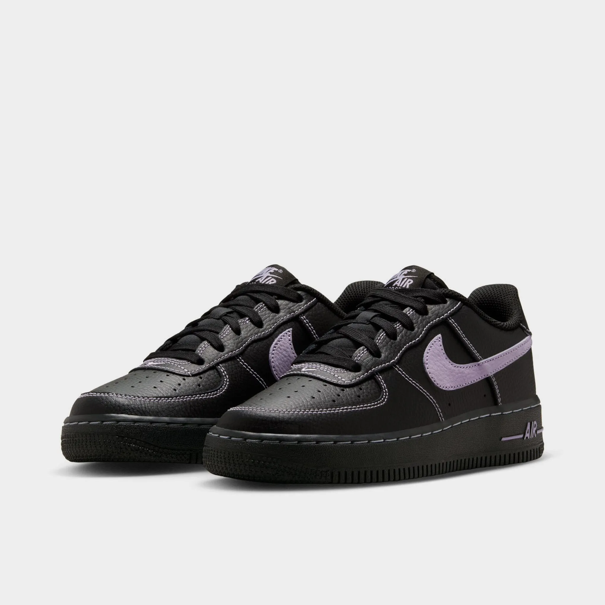 Easy Slip-On Nike Air Force 1 LV8 GS Black / Hydrangeas