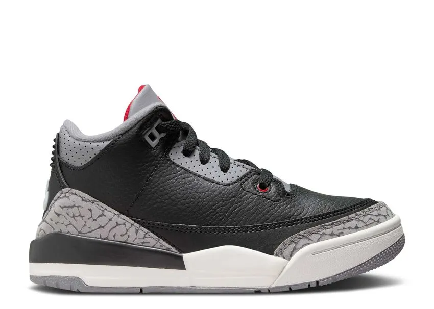 Air Jordan 3 Retro Black Cement (PS) Petal Hike Insole Comfort