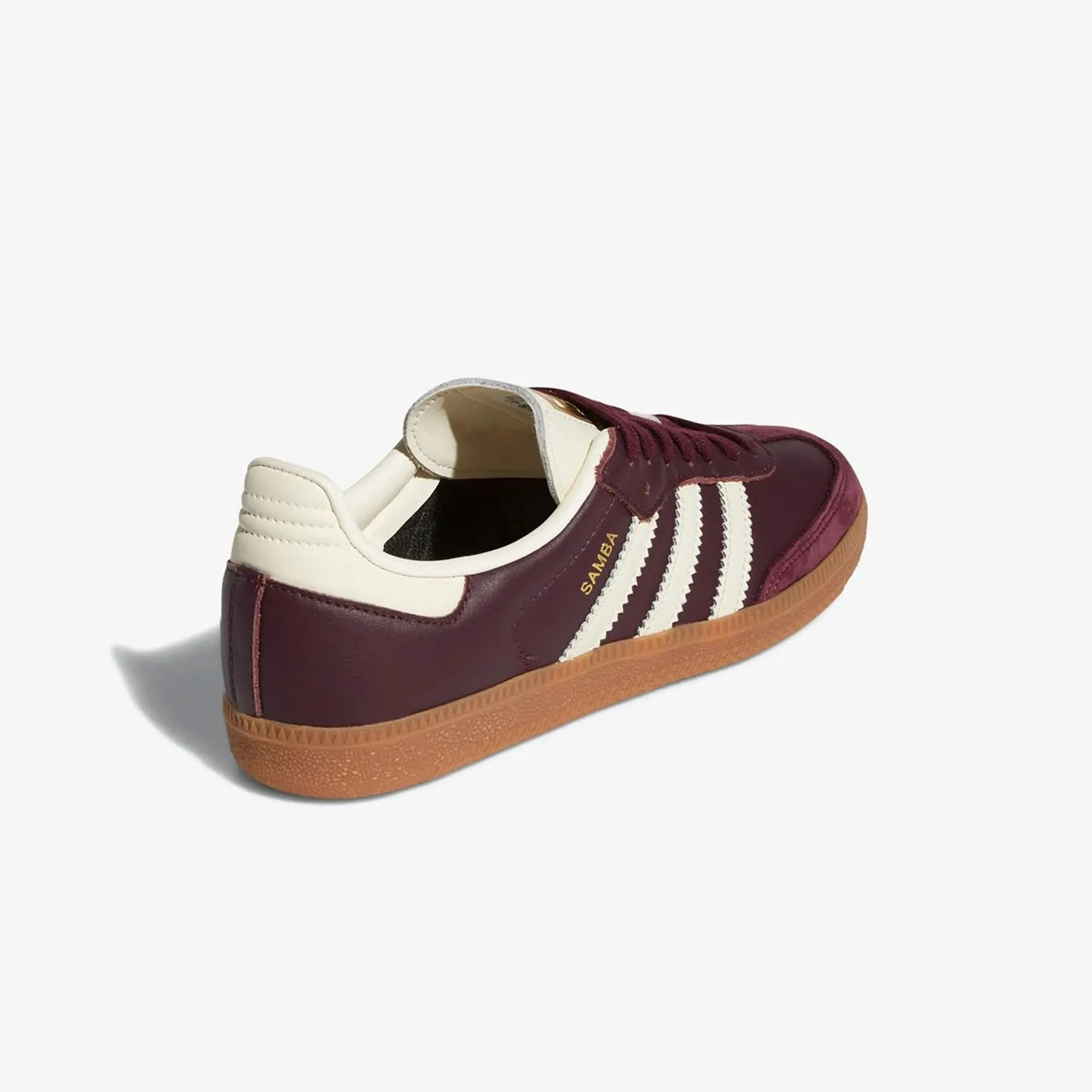 Adidas Originals | SAMBA OG { MARRON/CREAM WHITE/GOLD METALLIC Soft Insole Slow Pace