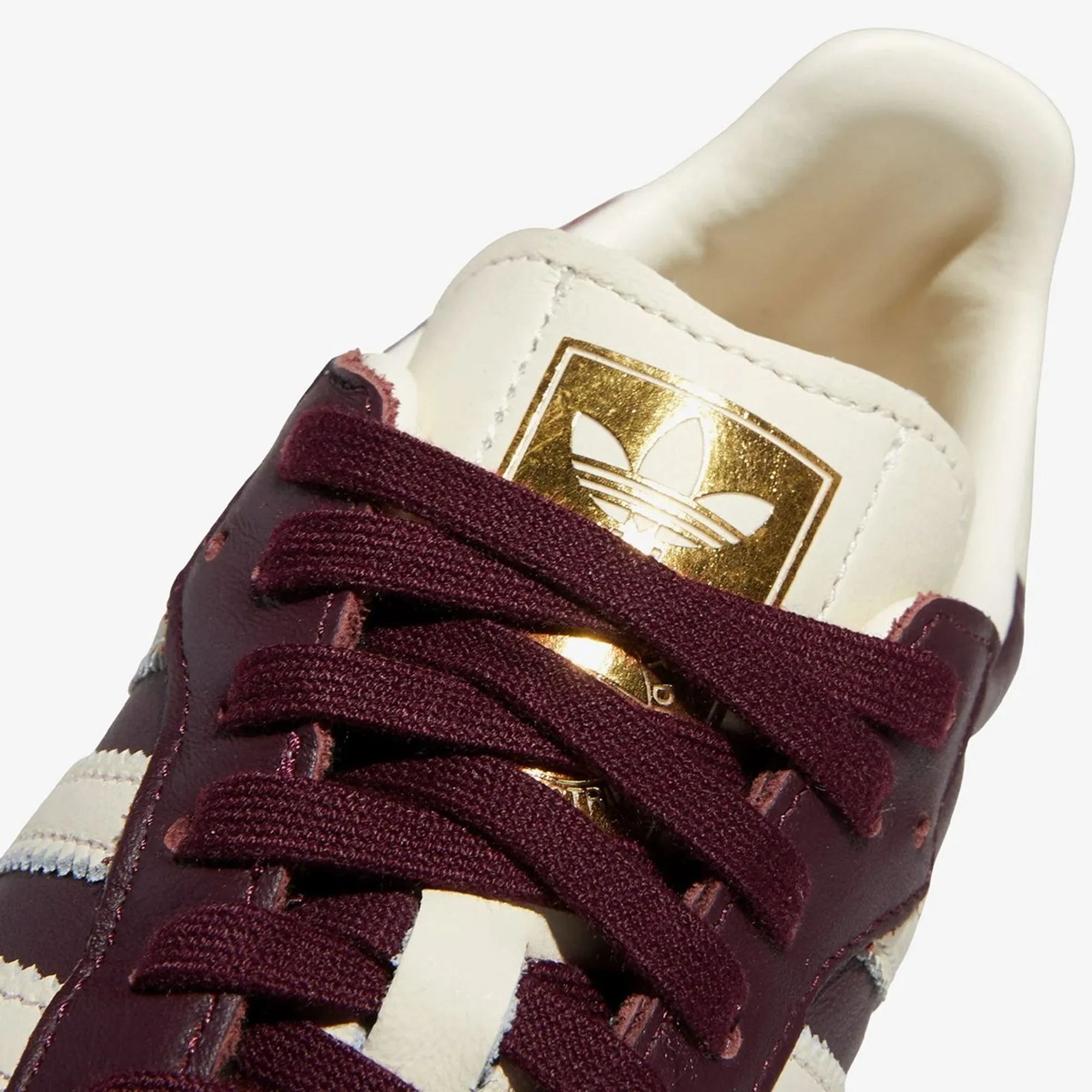 Adidas Originals | SAMBA OG { MARRON/CREAM WHITE/GOLD METALLIC Casual Mood SoftMaterial