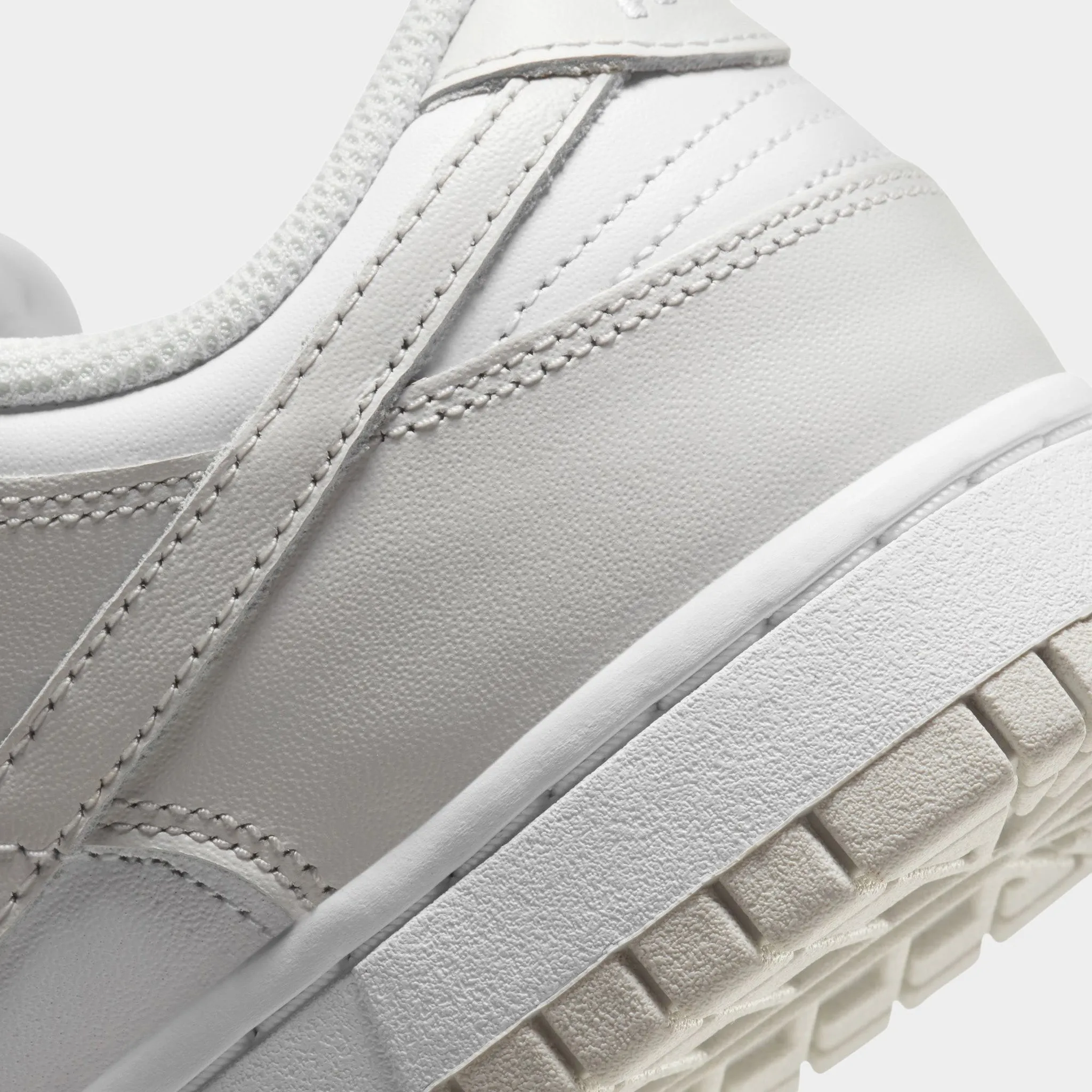 Nike Womens Dunk Low White / Photon Dust - White Support Base Easy Pairing