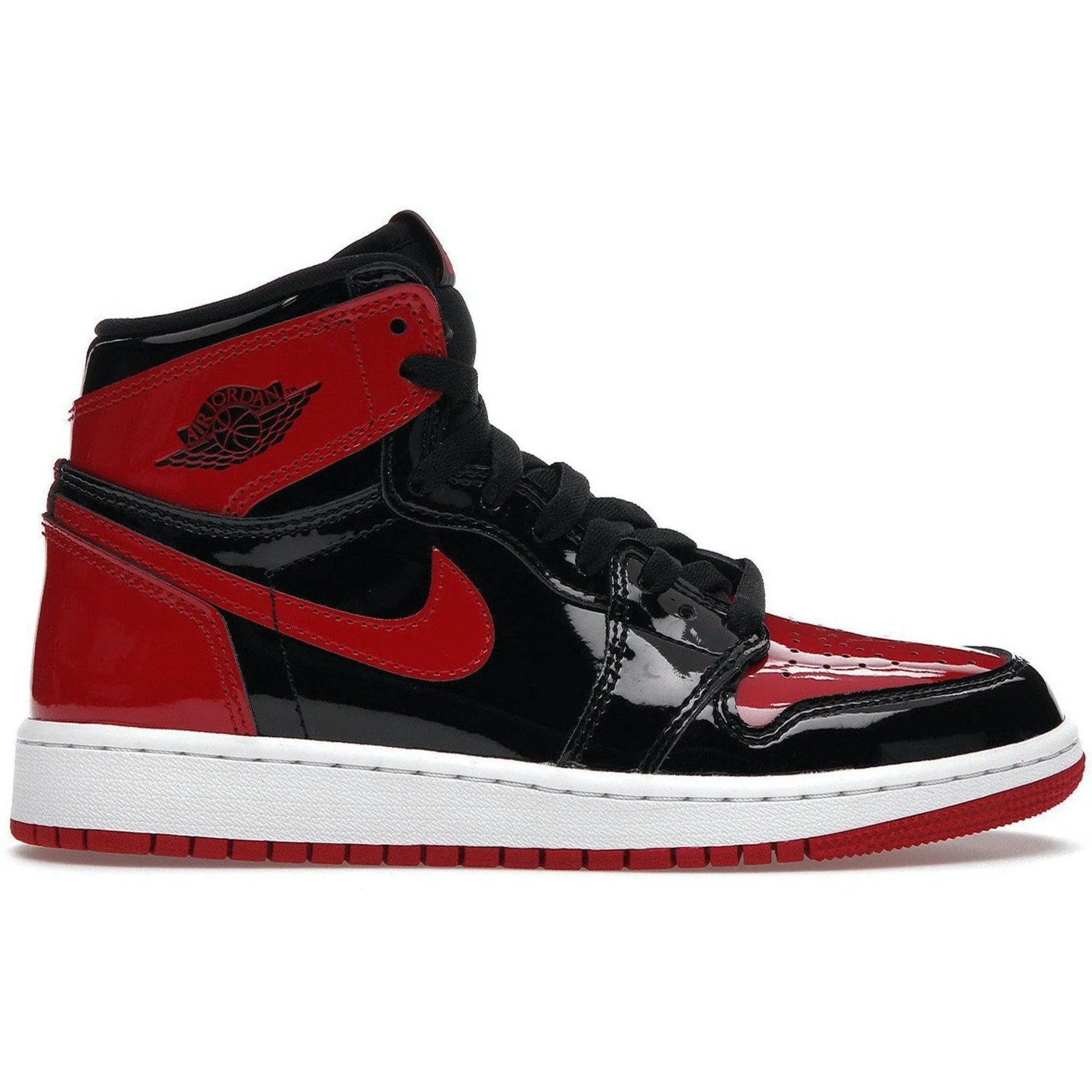 Jordan 1 Retro High OG Patent Bred (GS) Swing Step