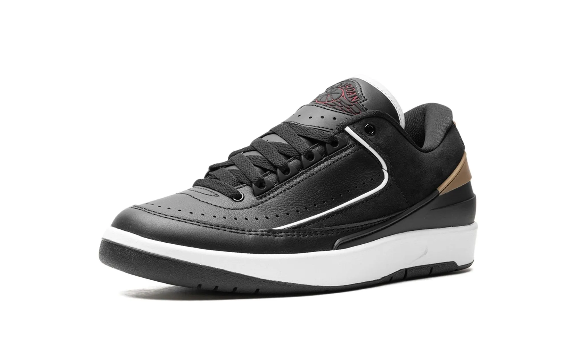 Wmns Air Jordan 2 Retro Low 'Black Metallic Gold' Water Edge Vintage Mood