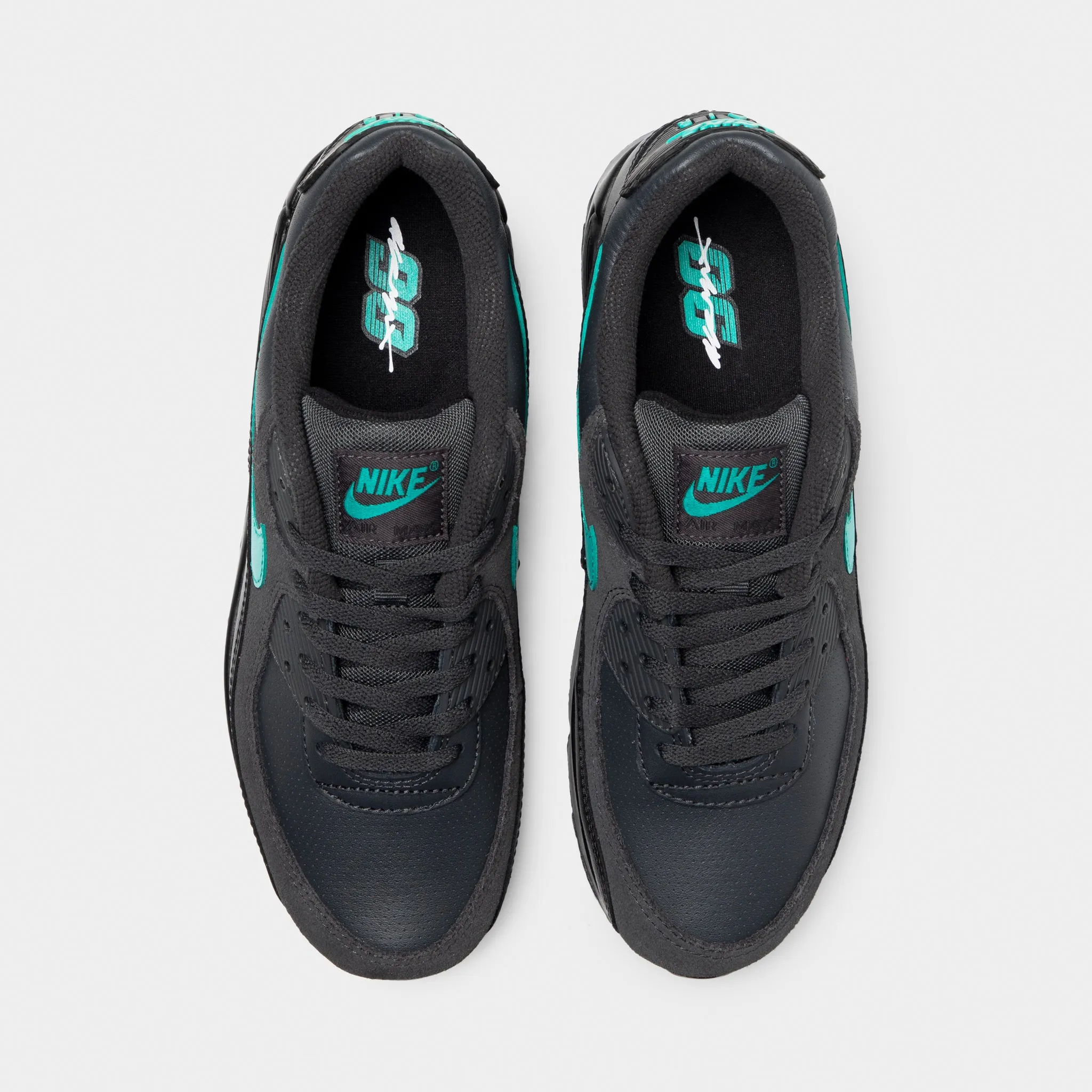 Nike Air Max 90 Dark Smoke Grey / Clear Jade - Black Link Walk Rain Path