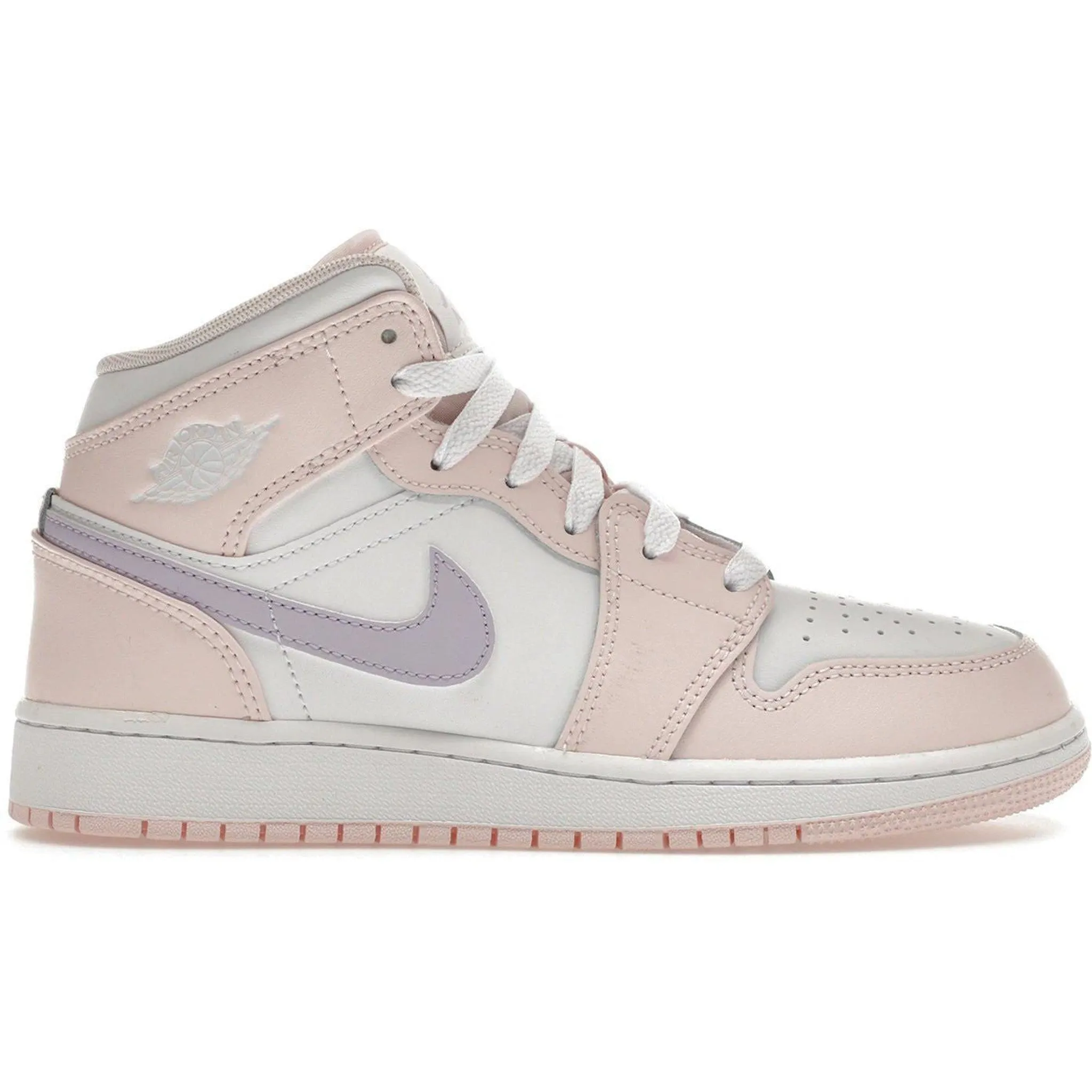 Jordan 1 Mid Pink Wash (GS) Airport Style Flex Motion