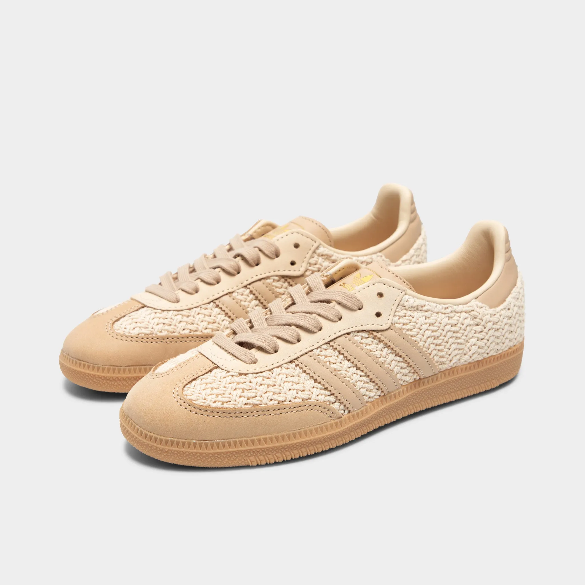 adidas Women's Samba OG Sand Strata / Magic Beige - Gum Breathable Material Game Ready