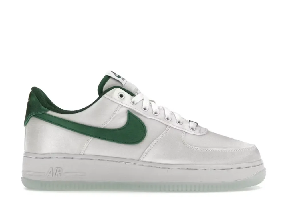 Airy Touch Quiet Footprint Nike Air Force 1 Low '07 Satin White Pine Green