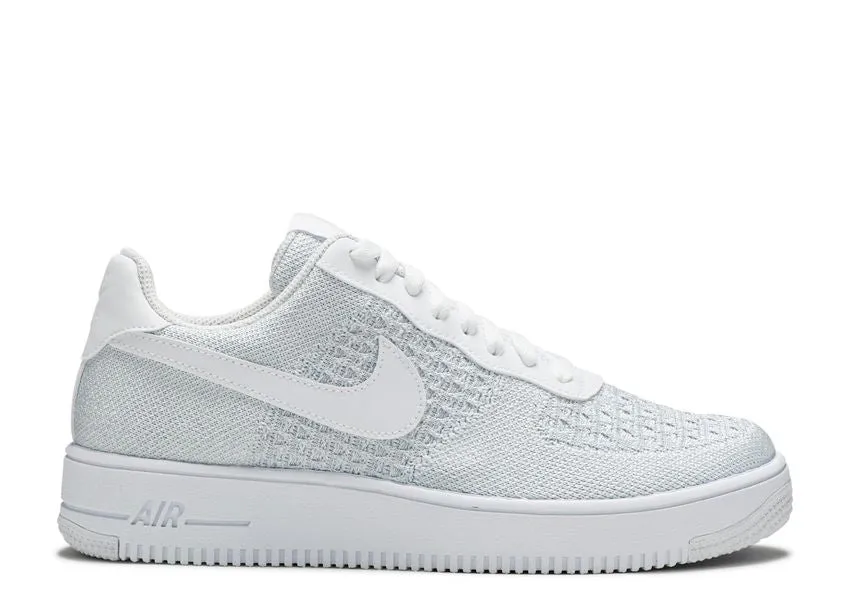 Thick sole Nike Air Force 1 Flyknit 2 White Pure Platinum