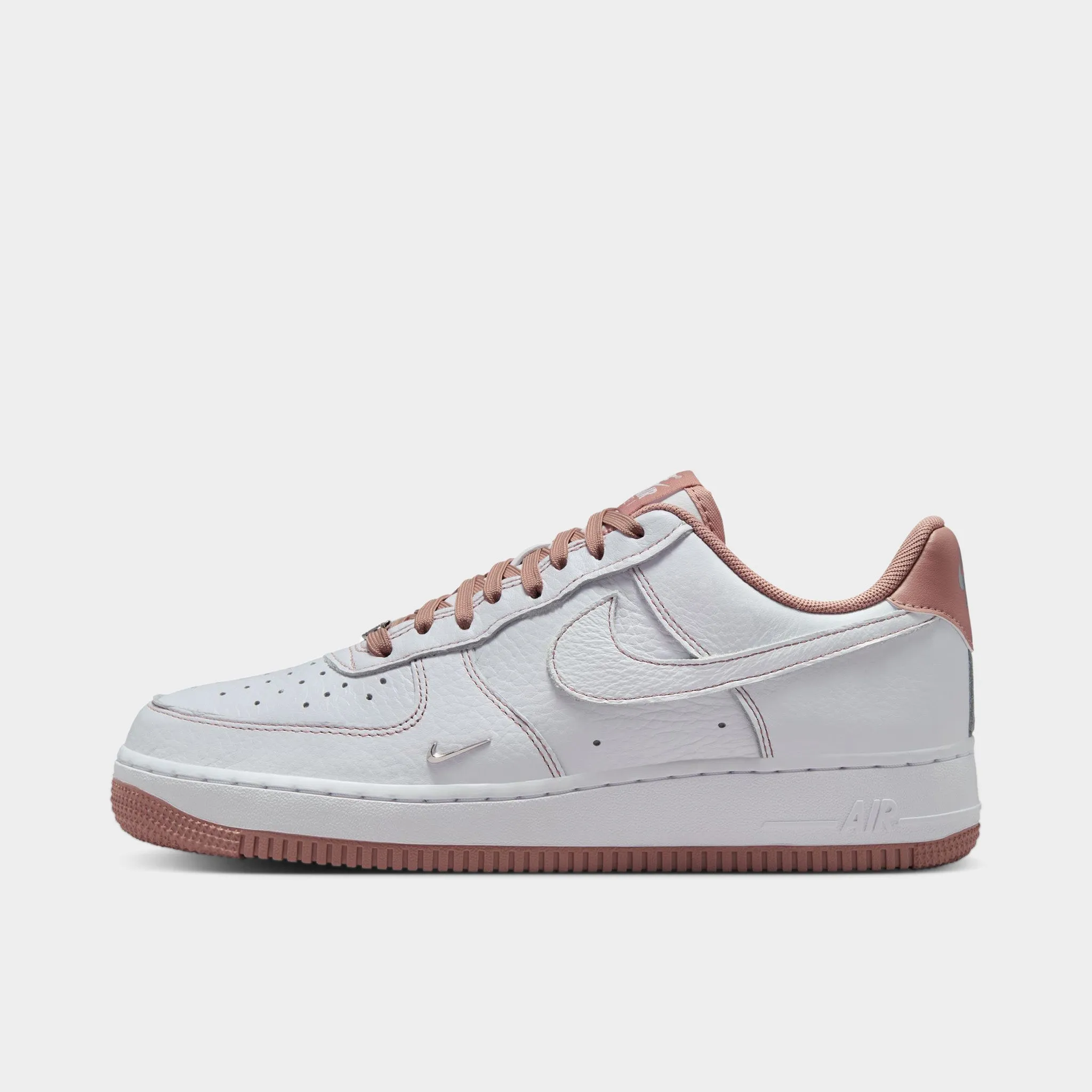 Commute Look Harbor Path Nike Women's Air Force 1 '07 Mini Jewel White / Particle Pink - Metallic Silver