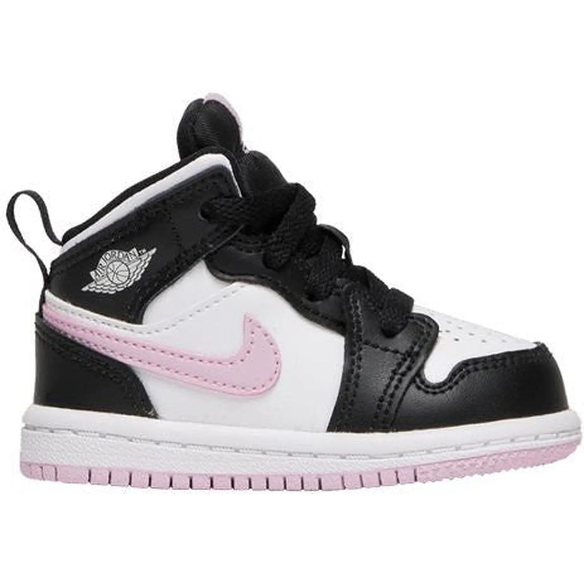 Jordan 1 Mid Black White Light Pink (TD) Smart Vibe Dusk Run