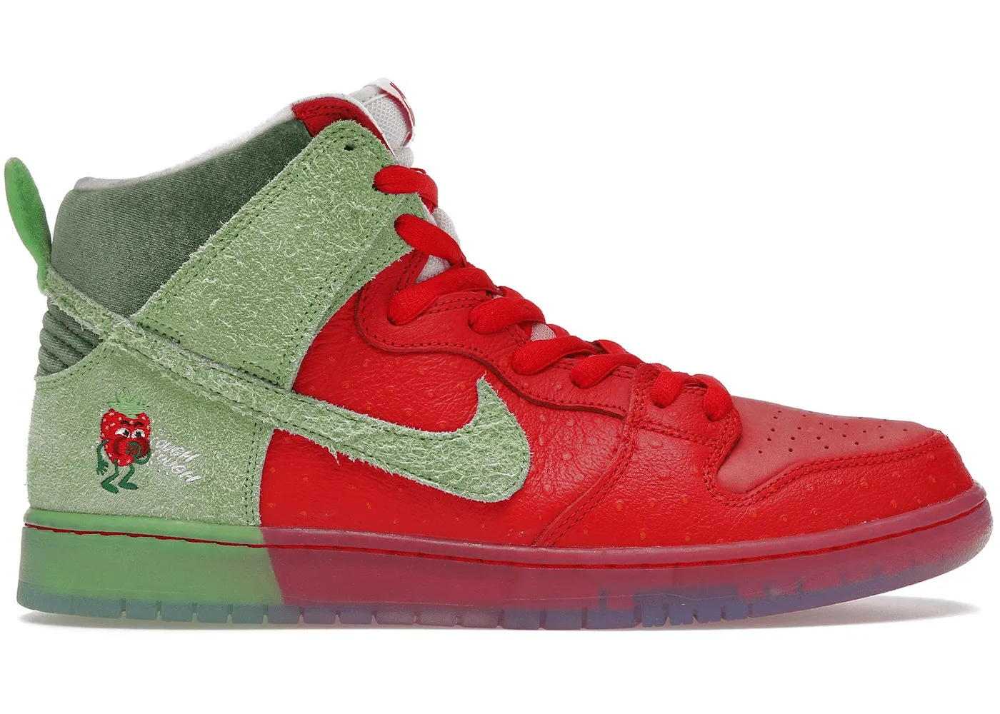 Every Foot Nike SB Dunk High Strawberry Cough