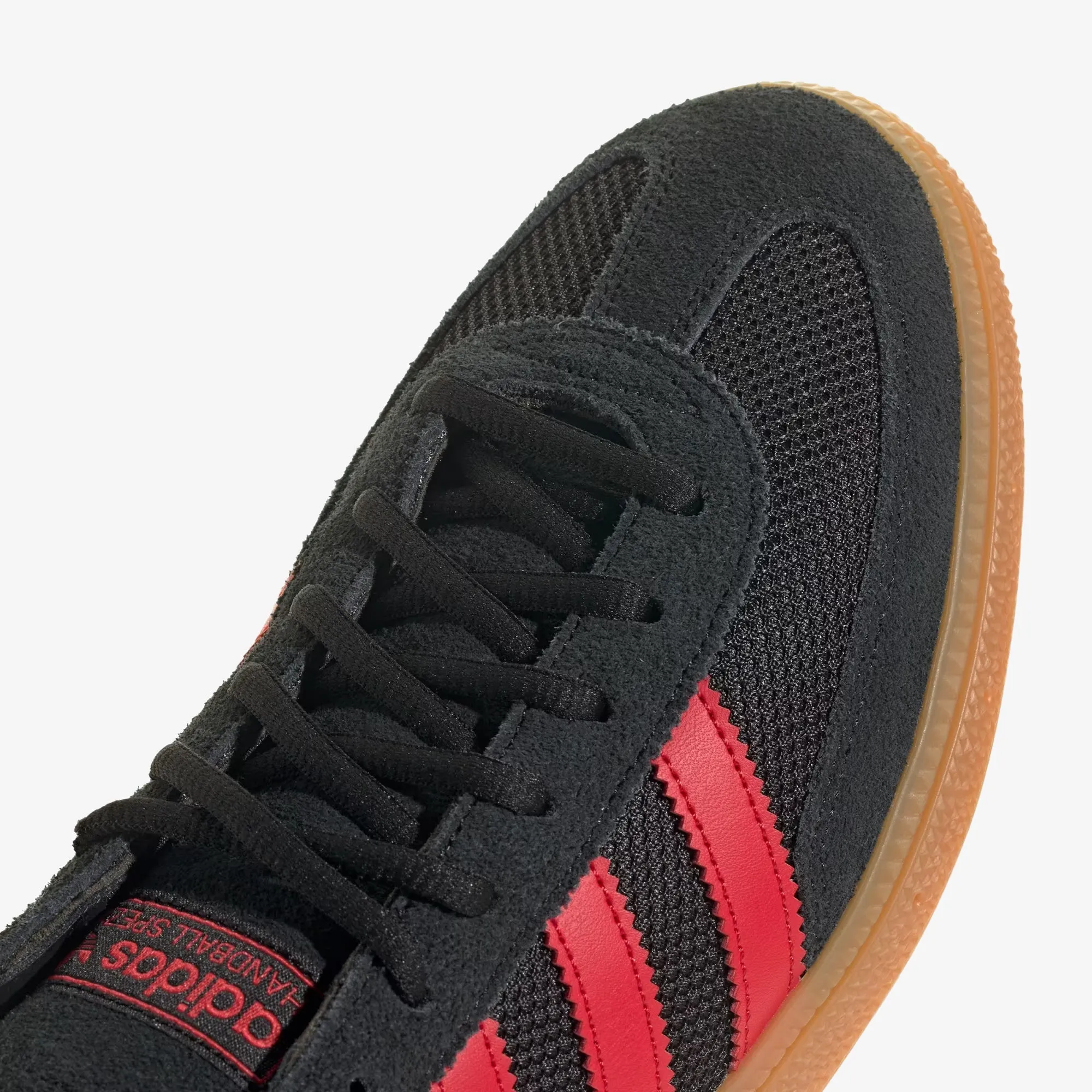 Adidas Originals | HANDBALL SPEZIAL { CORE BLACK/GUM Porous Structure Padded Tongue