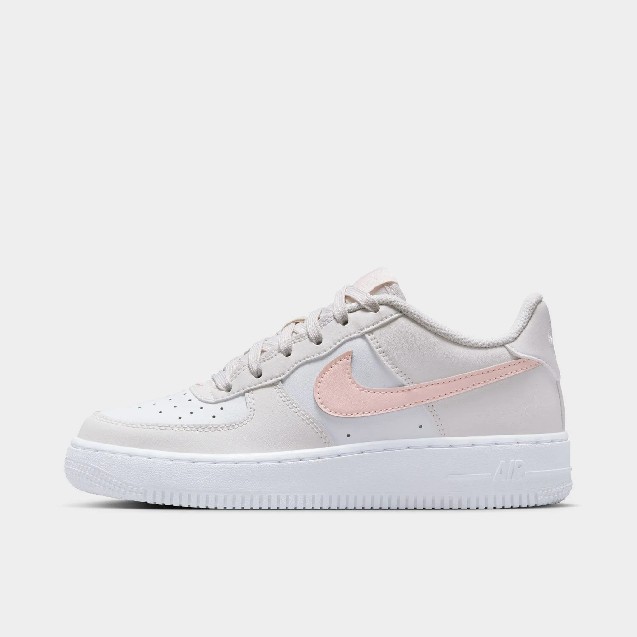 Nike Air Force 1 GS Phantom / Echo Pink - Summit White Lace   Up Design Petite Fit
