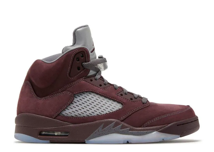 ShockAbsorbingSole Indoor Walk Air Jordan 5 Retro Burgundy