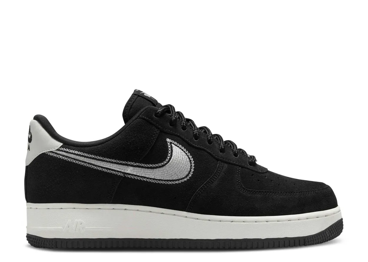 Nike Air Force 1 Low '07 LV8 Black Sail Embroidered Swoosh Sunrise Path