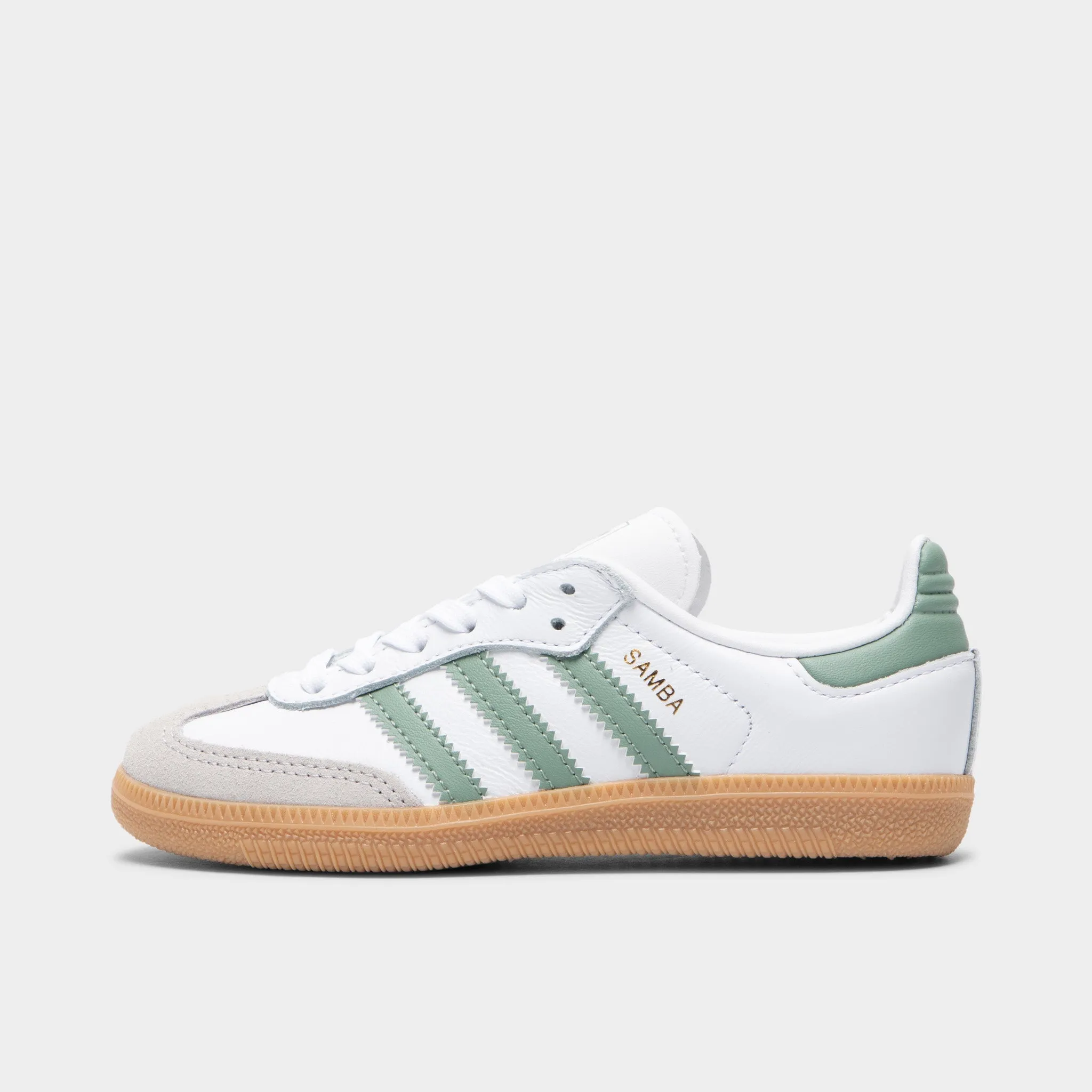 Metal Edge Court Grip adidas Children's Samba OG Footwear White / Silver Green - Gum