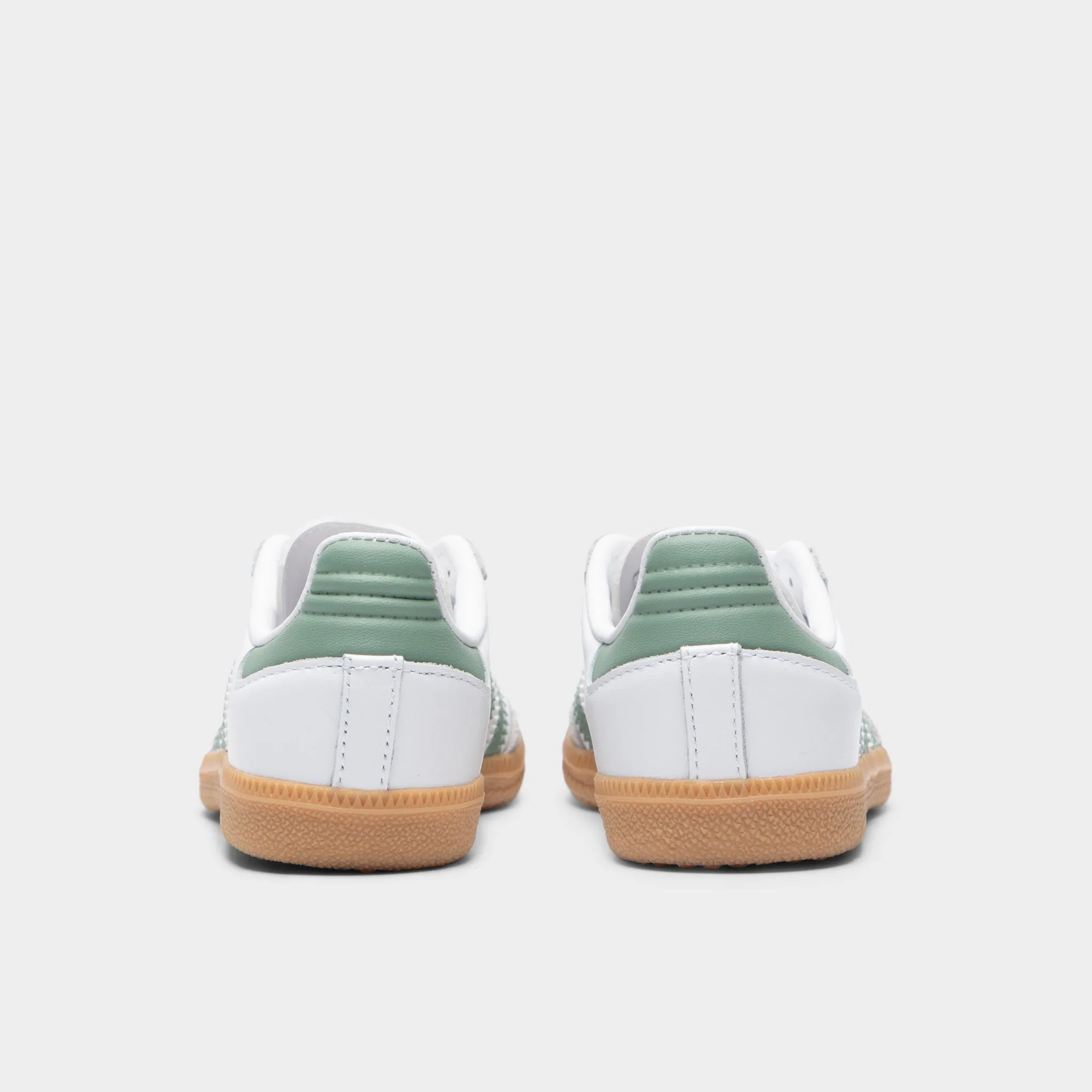 Reinforced Comfortable Design adidas Children's Samba OG Footwear White / Silver Green - Gum