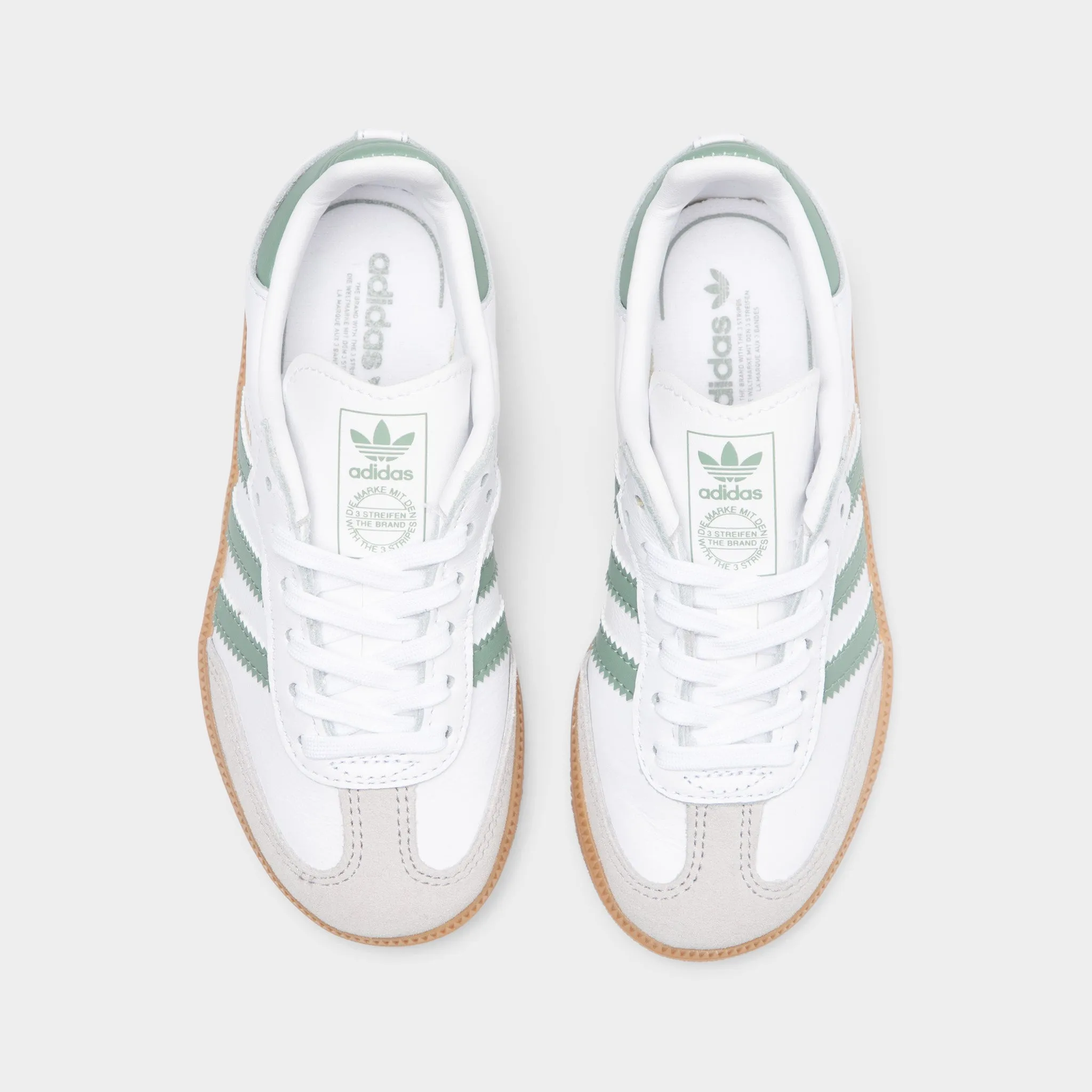 adidas Children's Samba OG Footwear White / Silver Green - Gum Moon Tone Balance Core