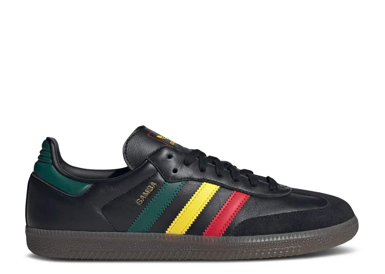 Buckle Detail Petal Hike Adidas Samba OG Black Rasta