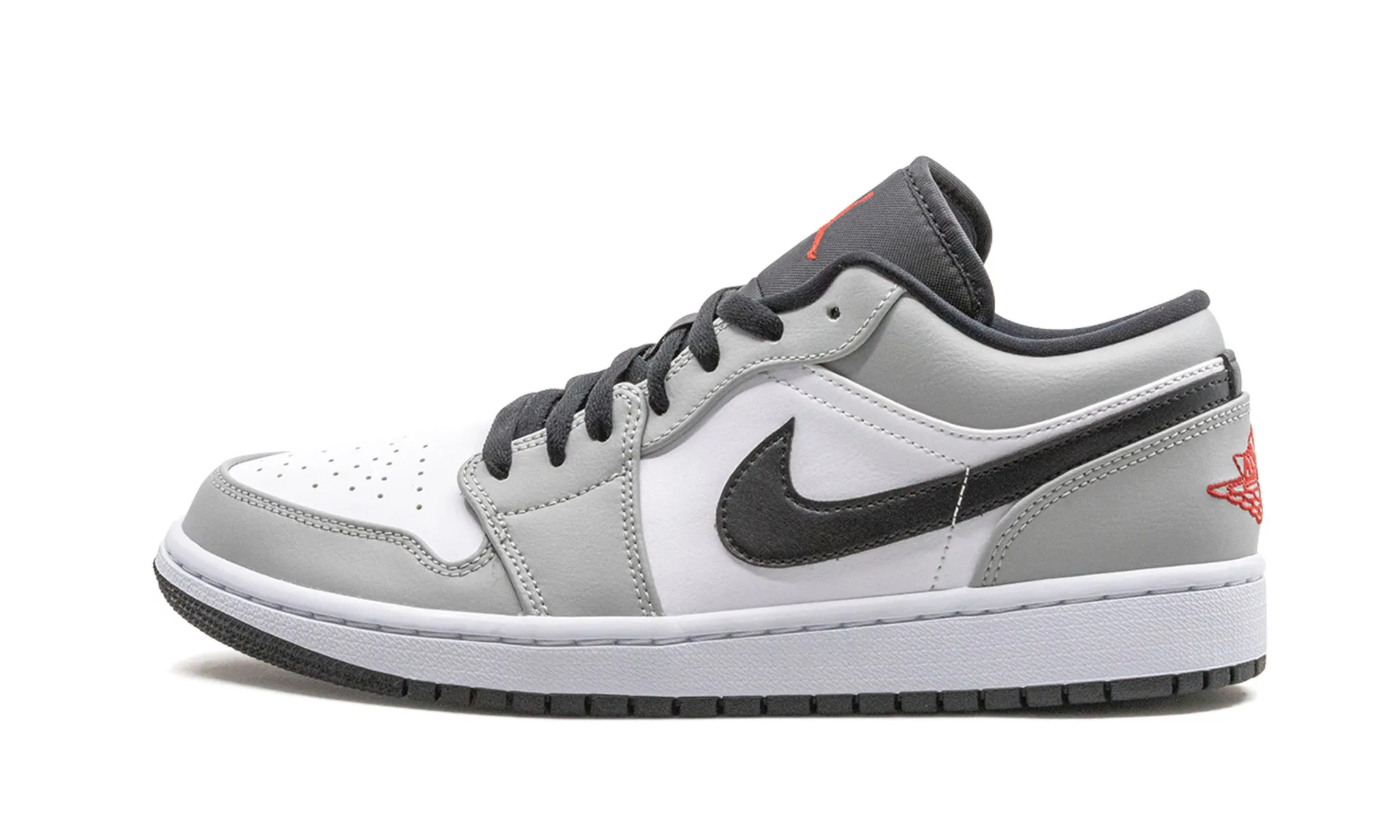 Air Jordan 1 Low Light Smoke Grey Flexibility Feature Neutral Glow