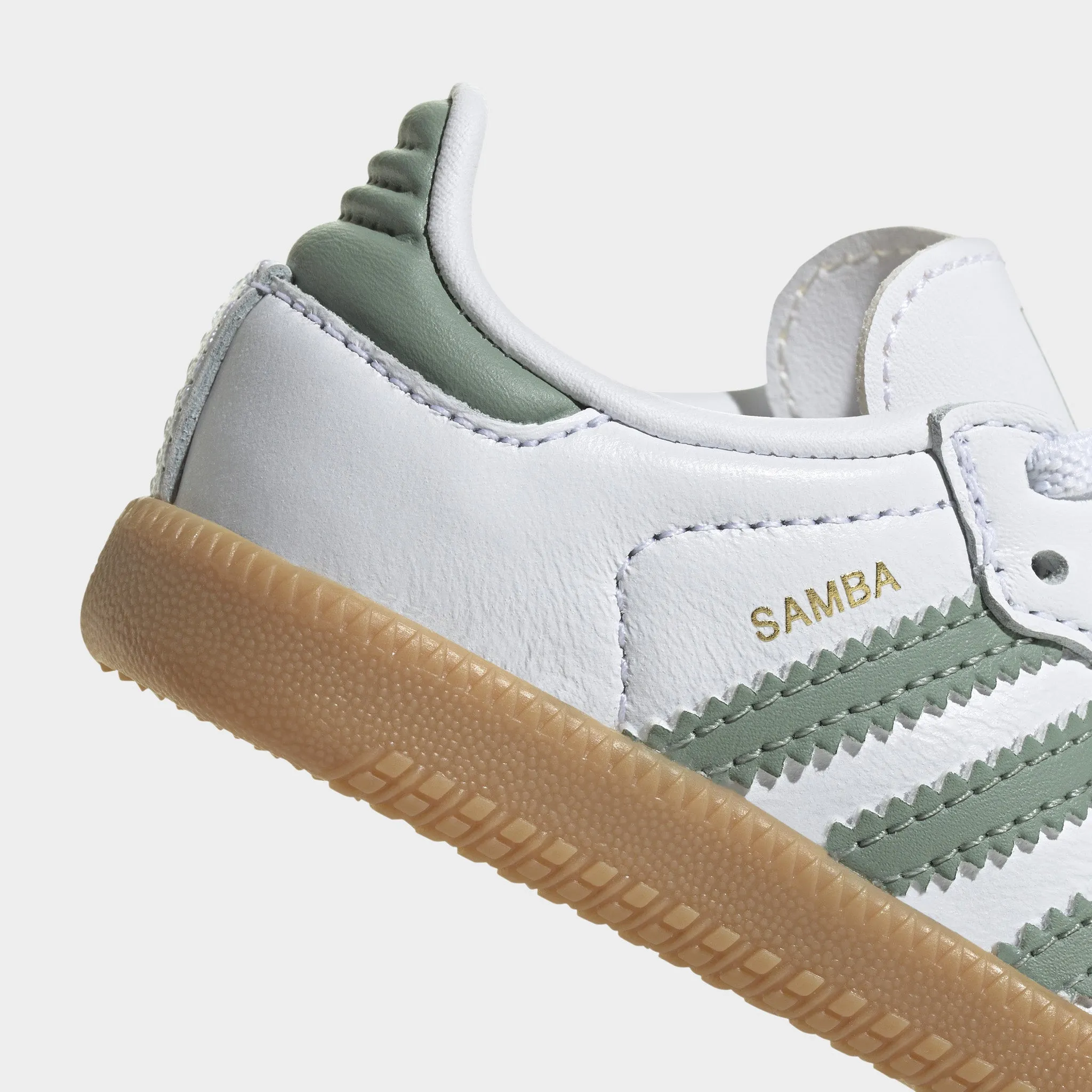 adidas Infants' Samba OG White / Silver Green - Gum Moist Guard