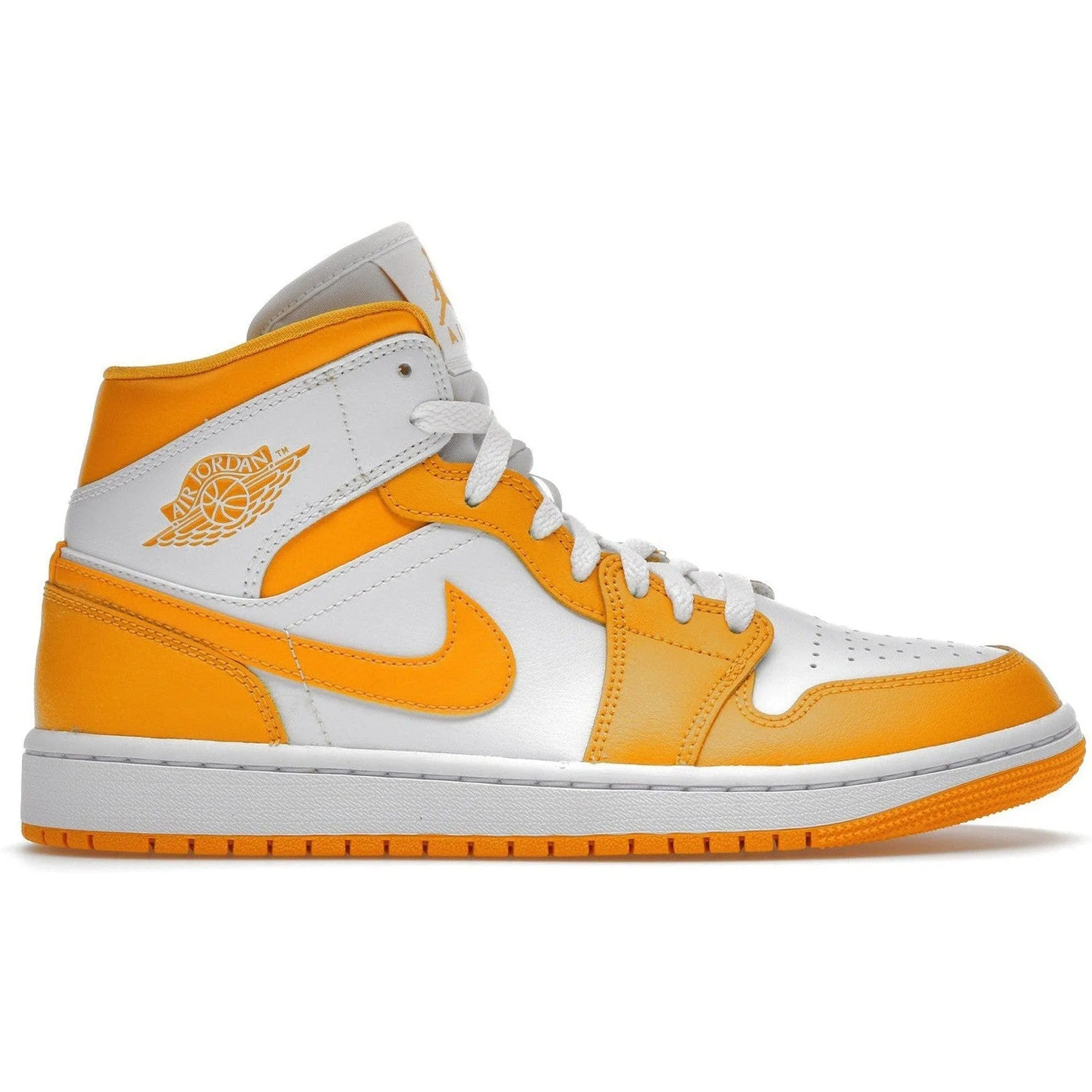 Jordan 1 Mid White University Gold (Women's) Toe Space Foot Softness
