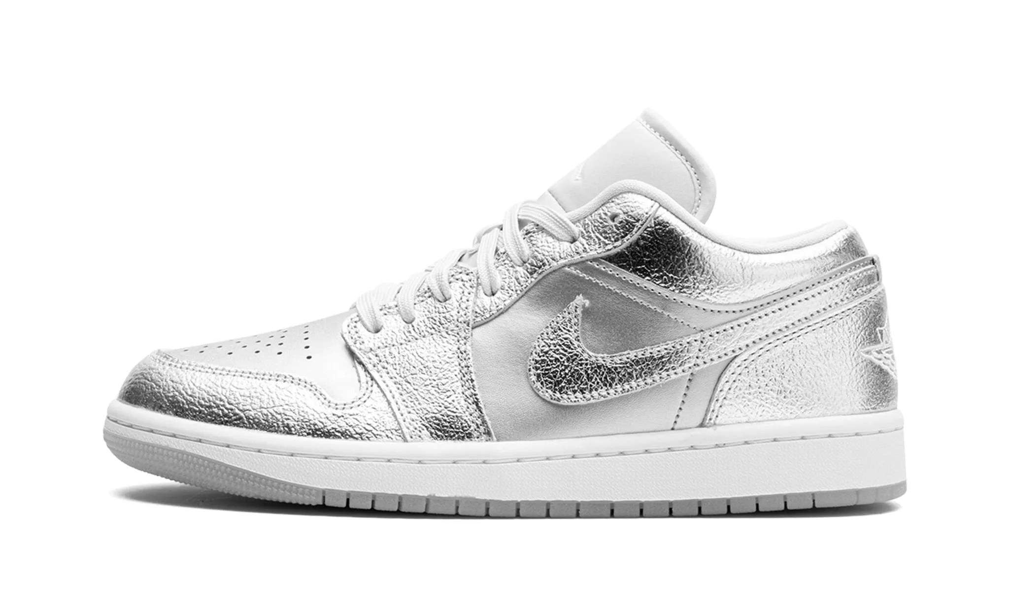 Wmns Air Jordan 1 Low SE 'Metallic Silver' Anti Bacterial Game Ready