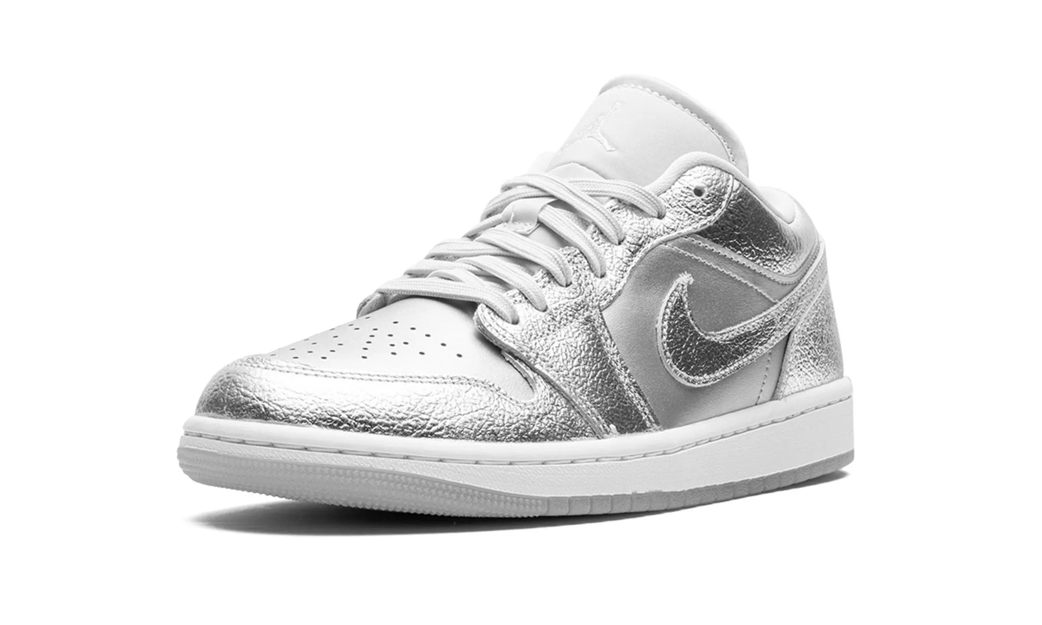 Wmns Air Jordan 1 Low SE 'Metallic Silver' Sky View