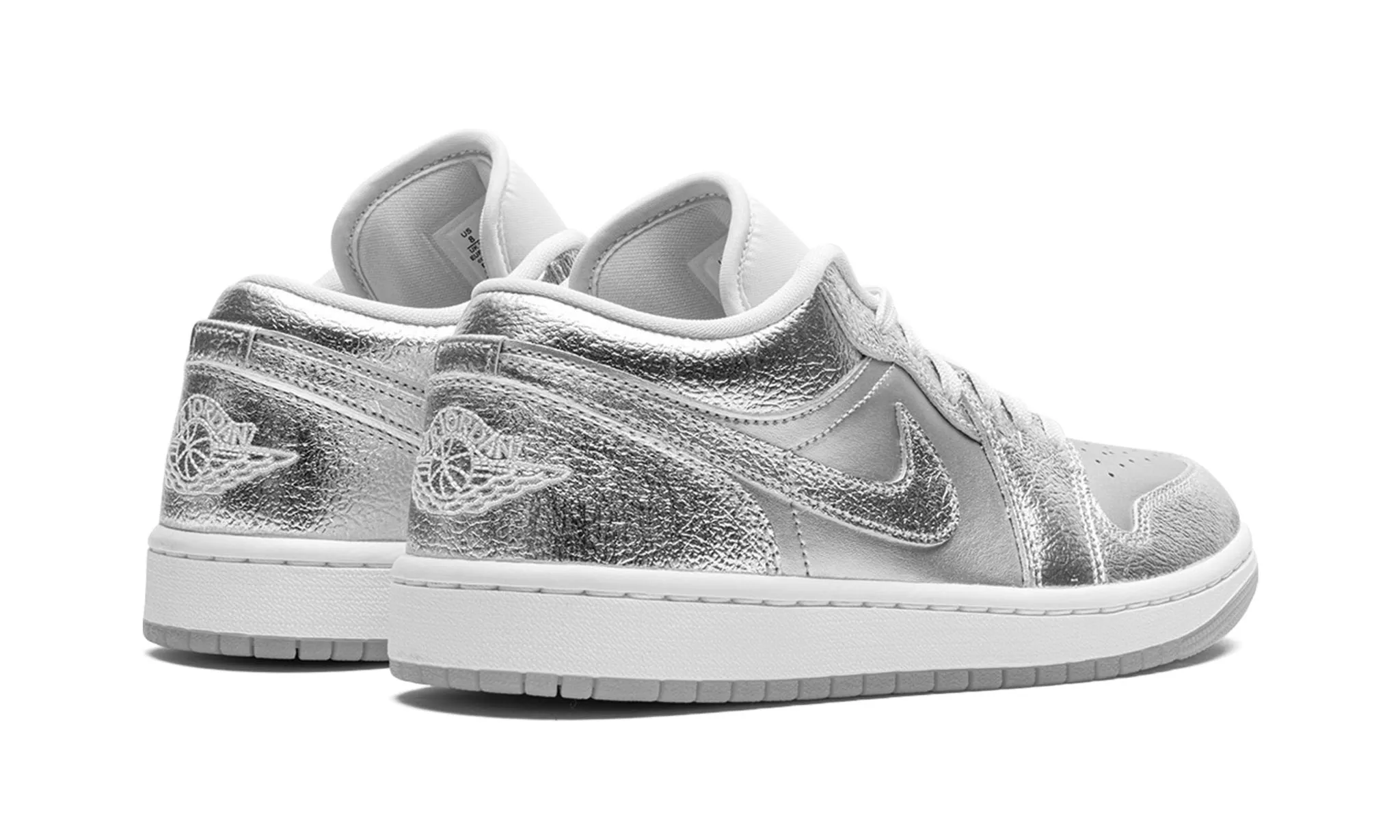 Wmns Air Jordan 1 Low SE 'Metallic Silver' Commute Light