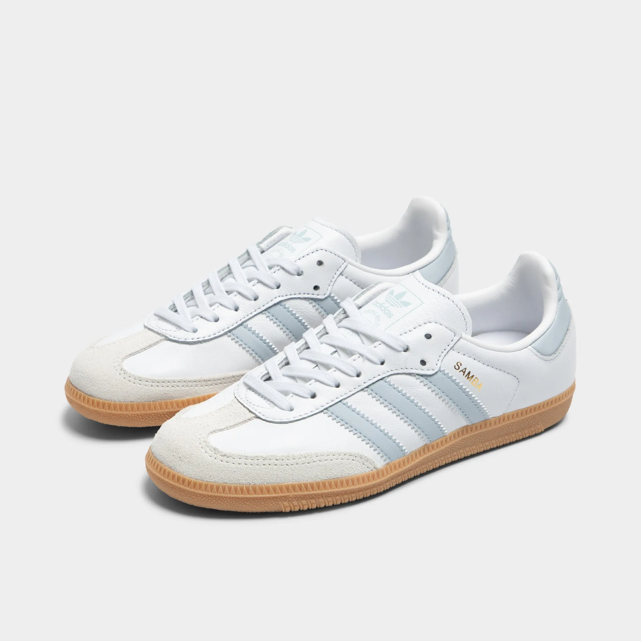 adidas Juniors' Samba OG White / Halo Blue - Gum Secure fit Cold Tone