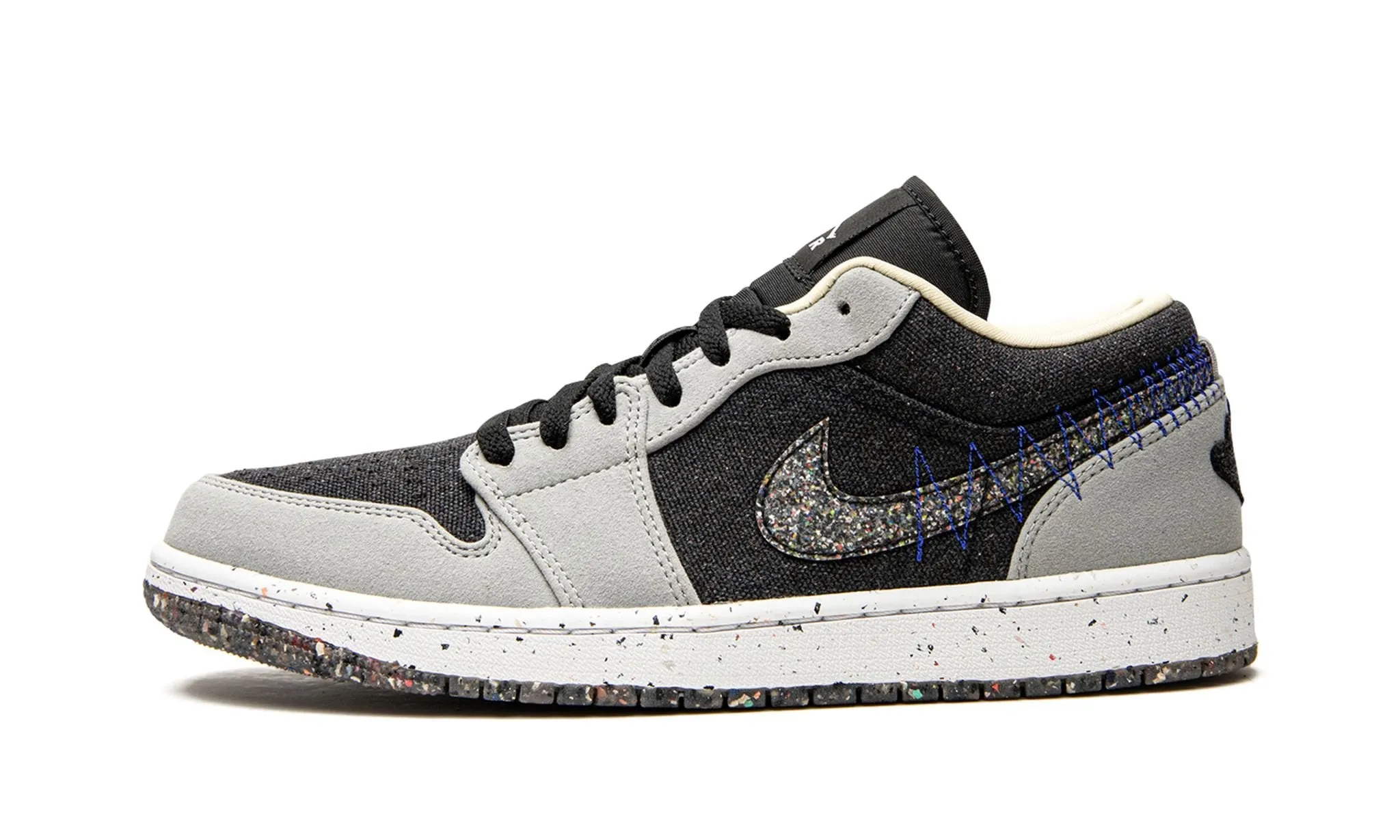 Court Fast Silver Shine Air Jordan 1 Low Crater
