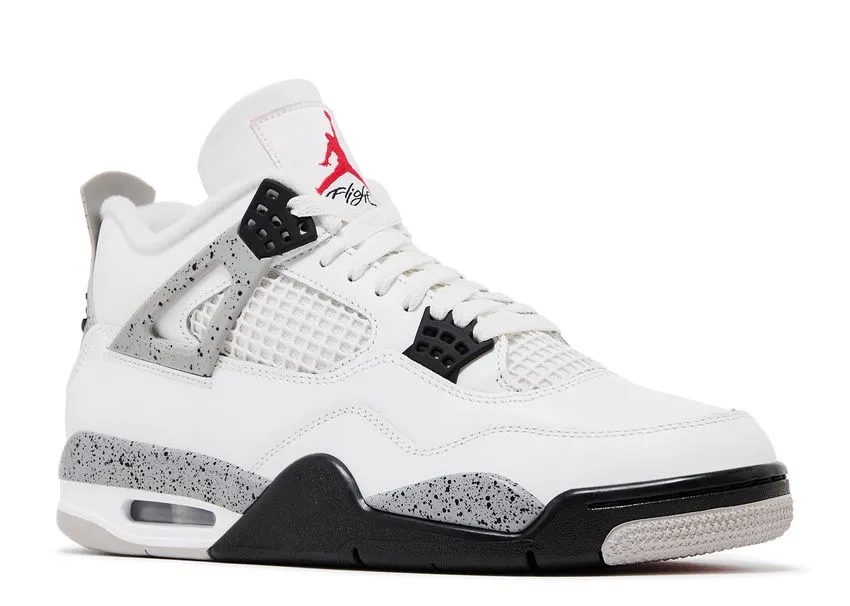 Sleek Aesthetic Air Jordan 4 Retro White Cement (2025)