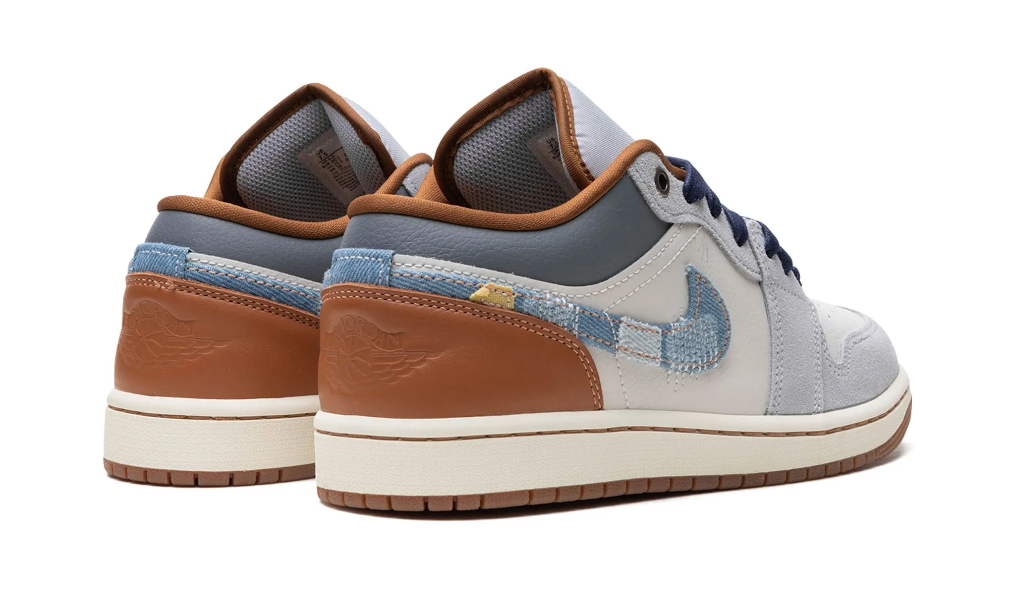 Air Jordan 1 Low SE 'Repaired Denim Swoosh' Meta Move Elegant Mood